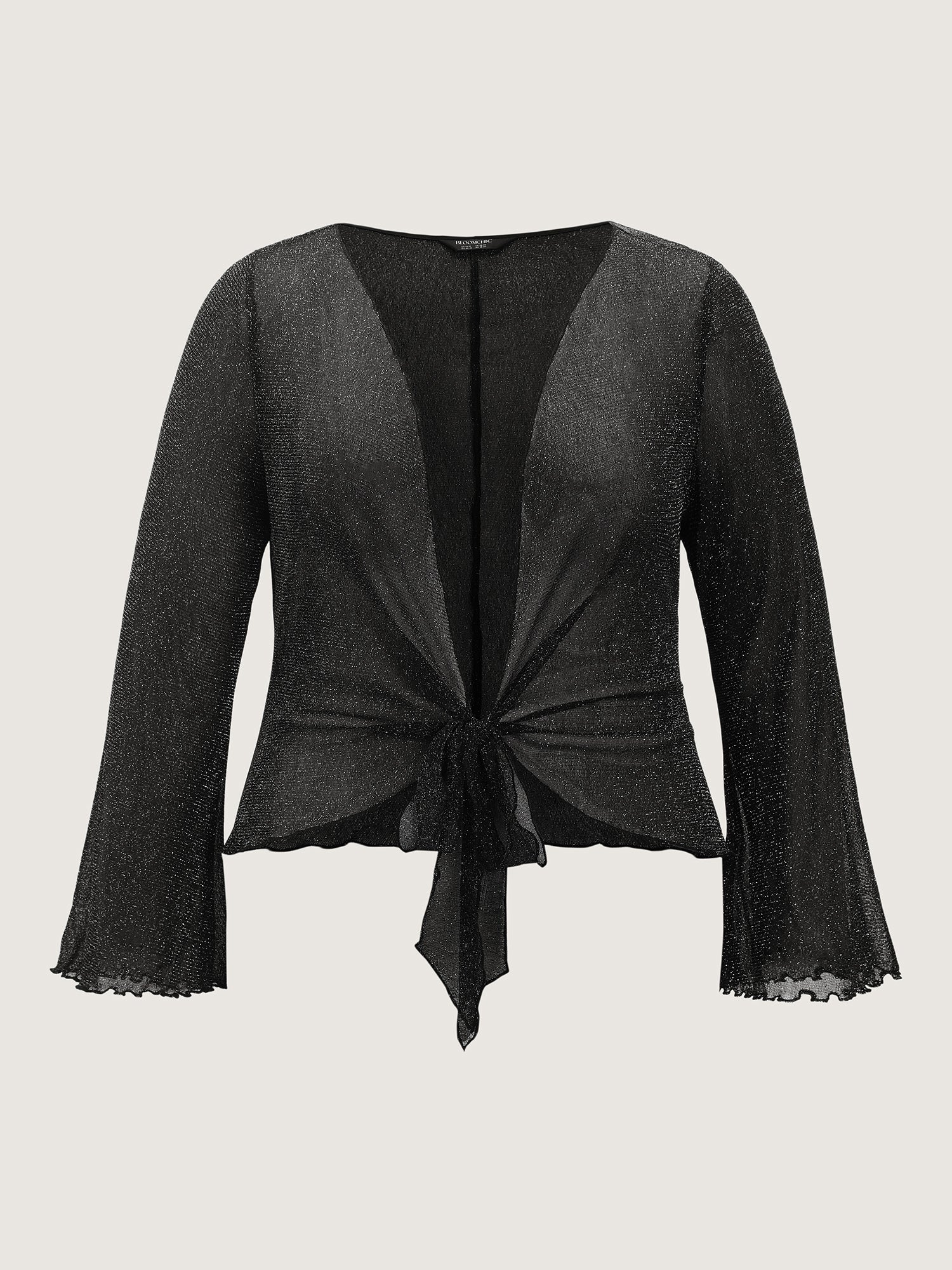 Sheer Knot-Front Jersey Top - Image 7