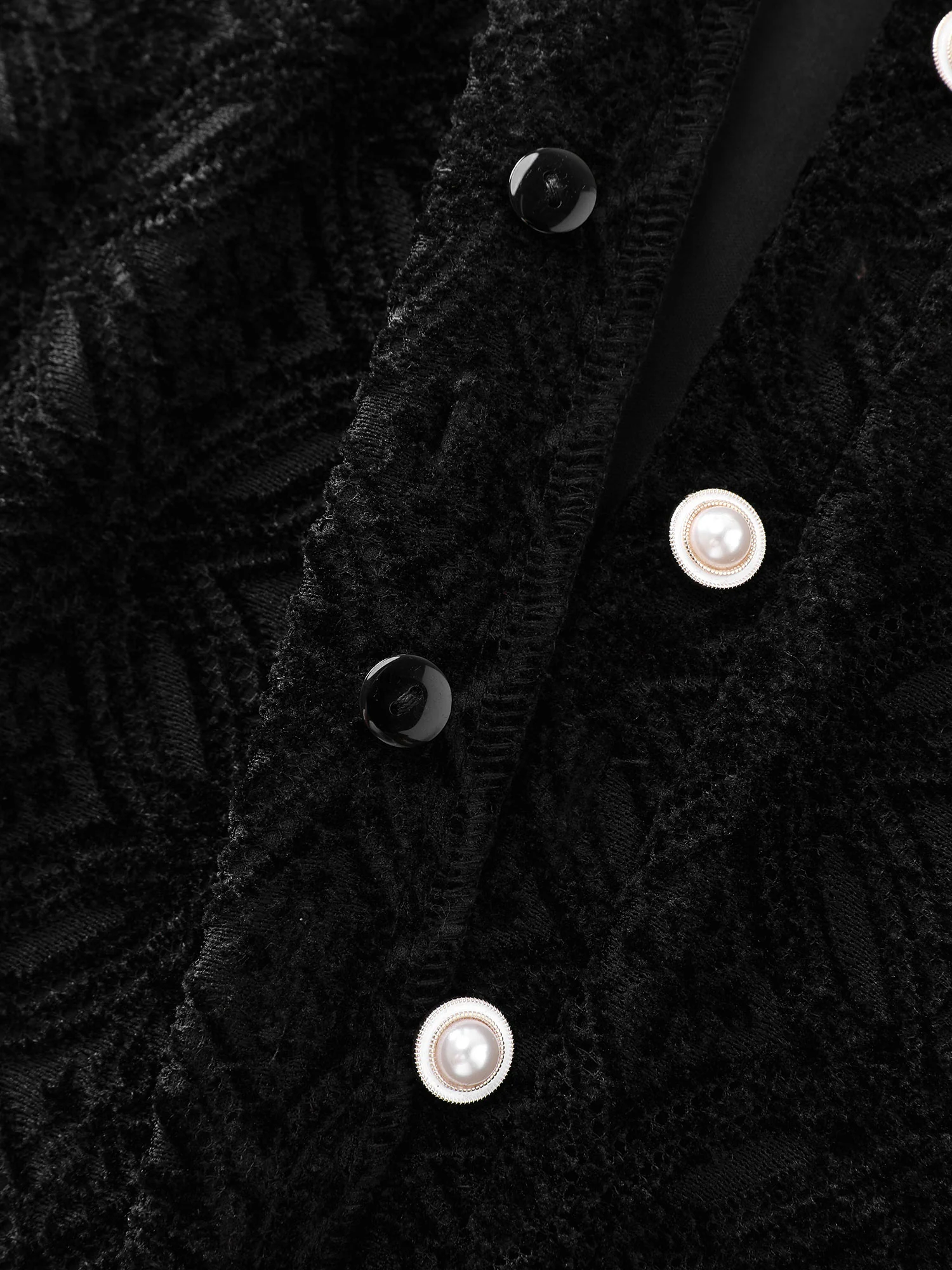 Sheer Lace Button-Down Shirt - Image 6