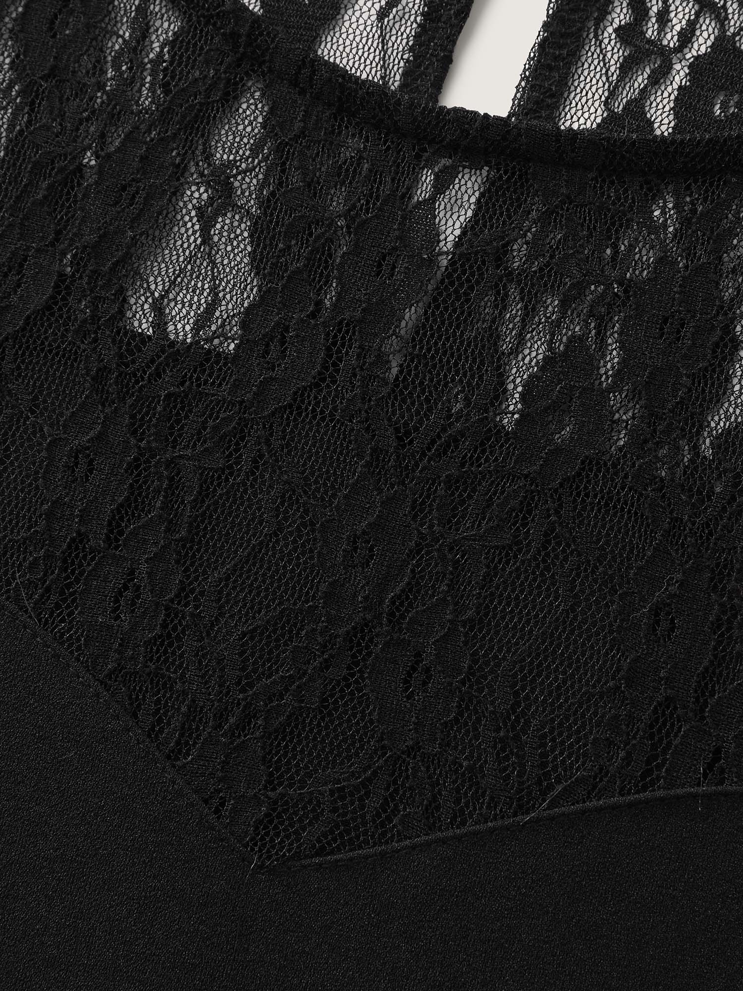 Sheer Lace Crisscross Plain Top - Image 5