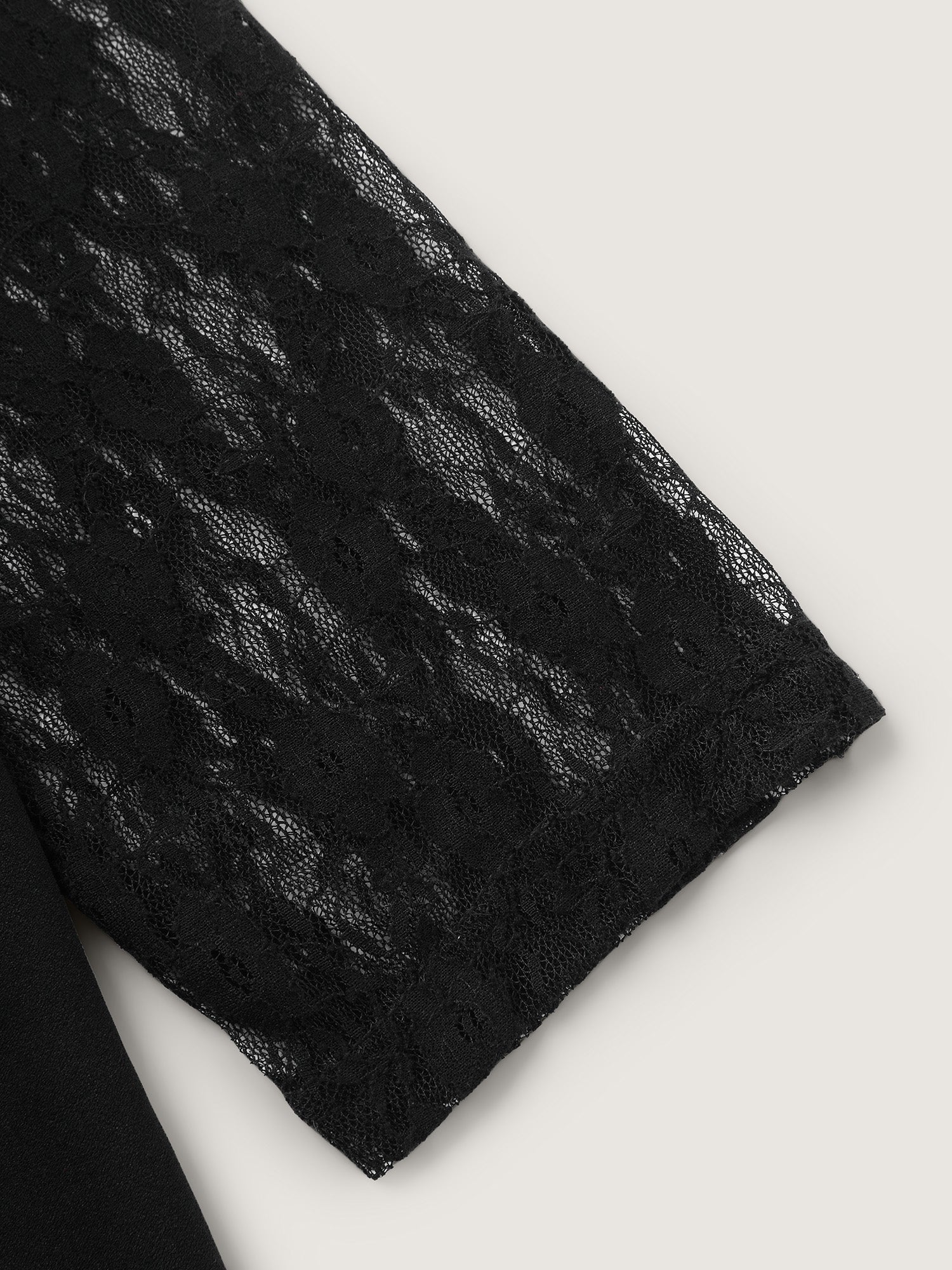 Sheer Lace Crisscross Plain Top - Image 6