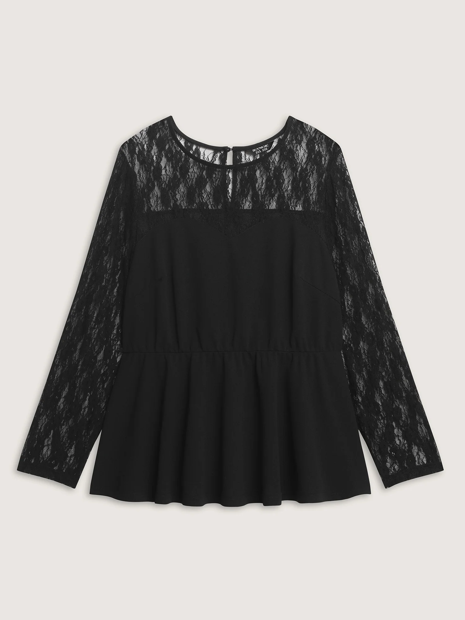 Sheer Lace Crisscross Plain Top - Image 7
