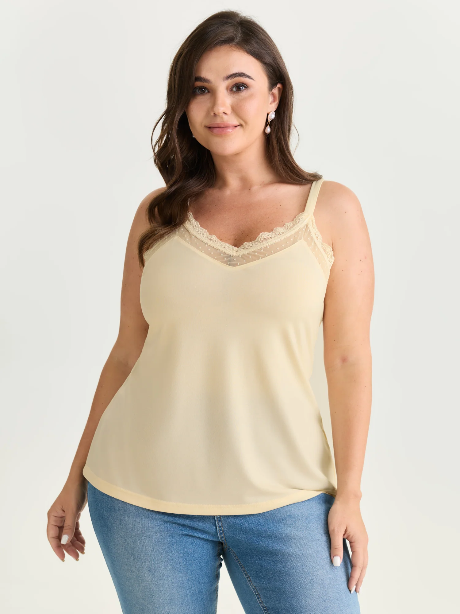 Sheer Lace Cut-Out Tank Top - Image 7