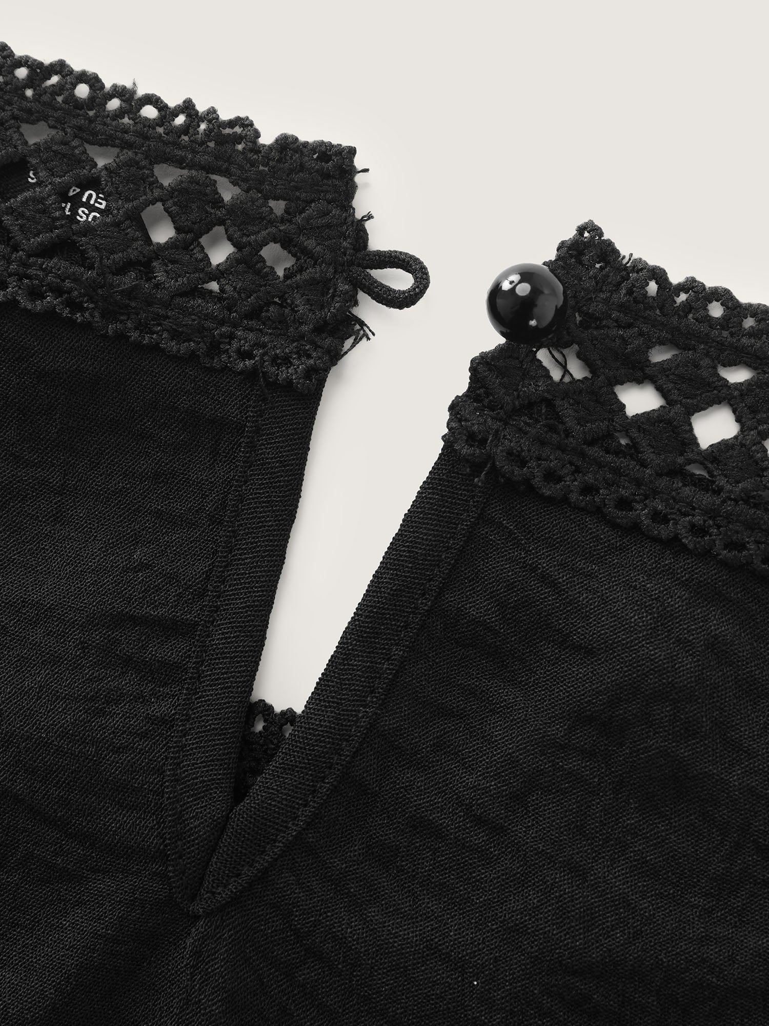 Sheer Lace Halter Neckline Tiered Mini Dress - Image 5