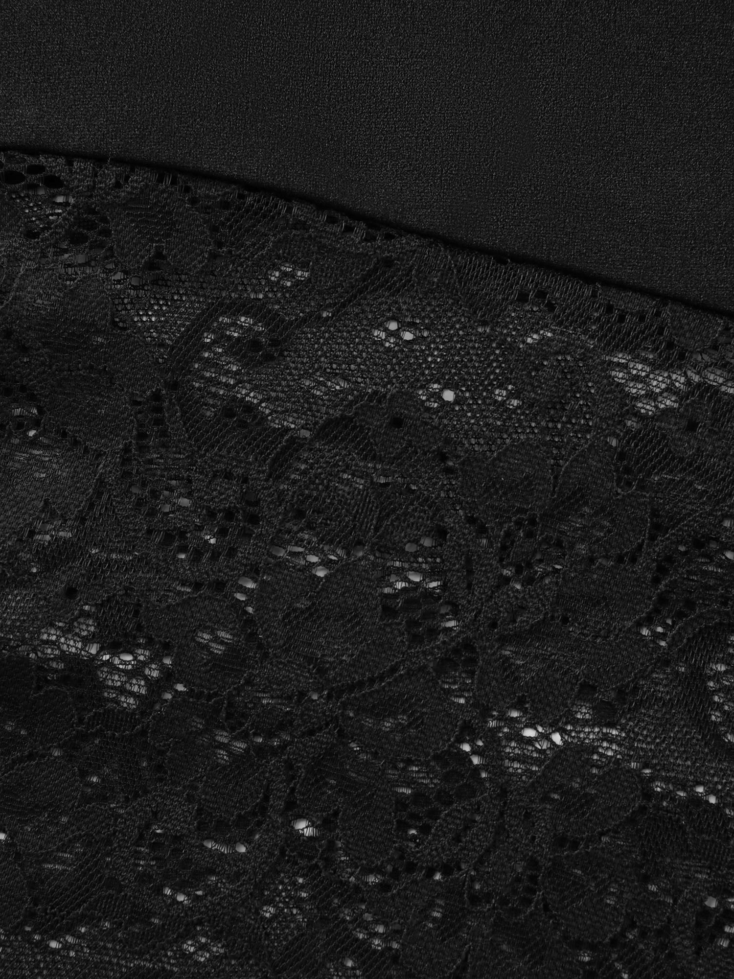 Sheer Lace Handkerchief Hem Midi Skirt - Image 7