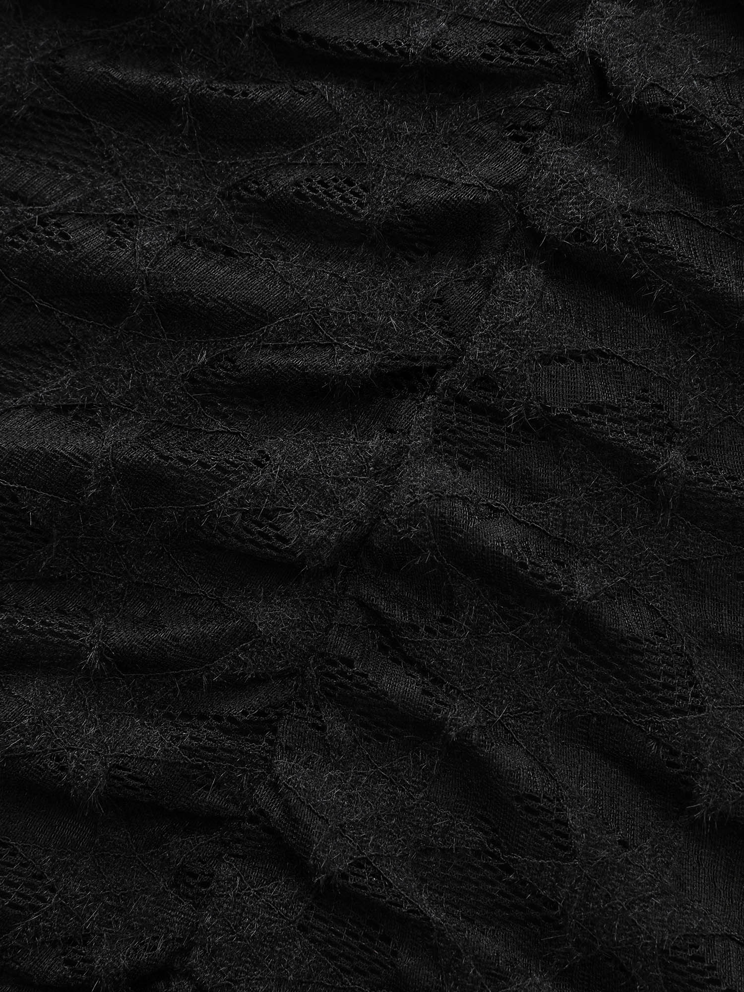 Sheer Lace Round Neck Knit Top - Image 5
