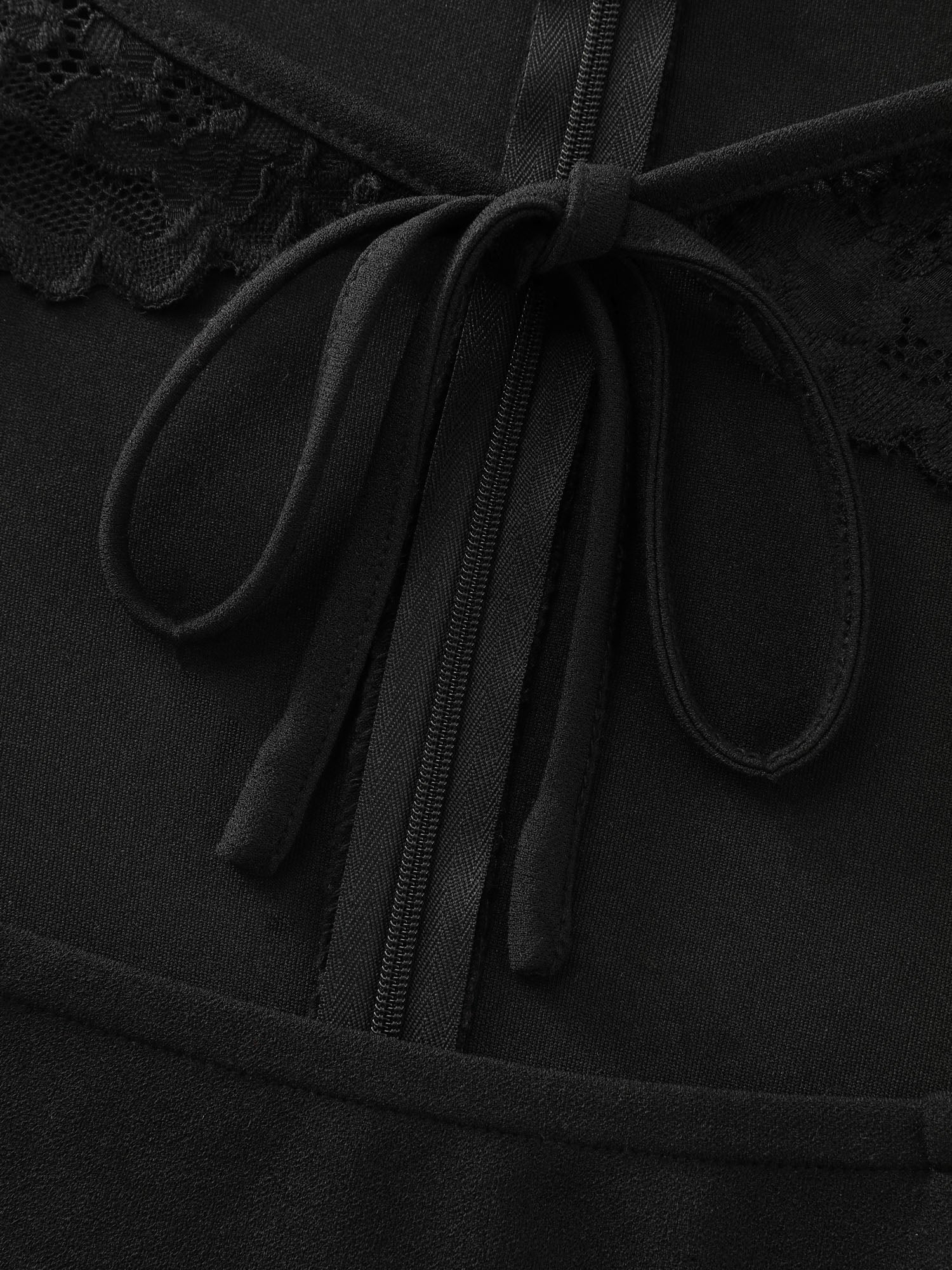 Sheer Lace Sleeve Cut-Out Neckline Jumpsuit - Image 5