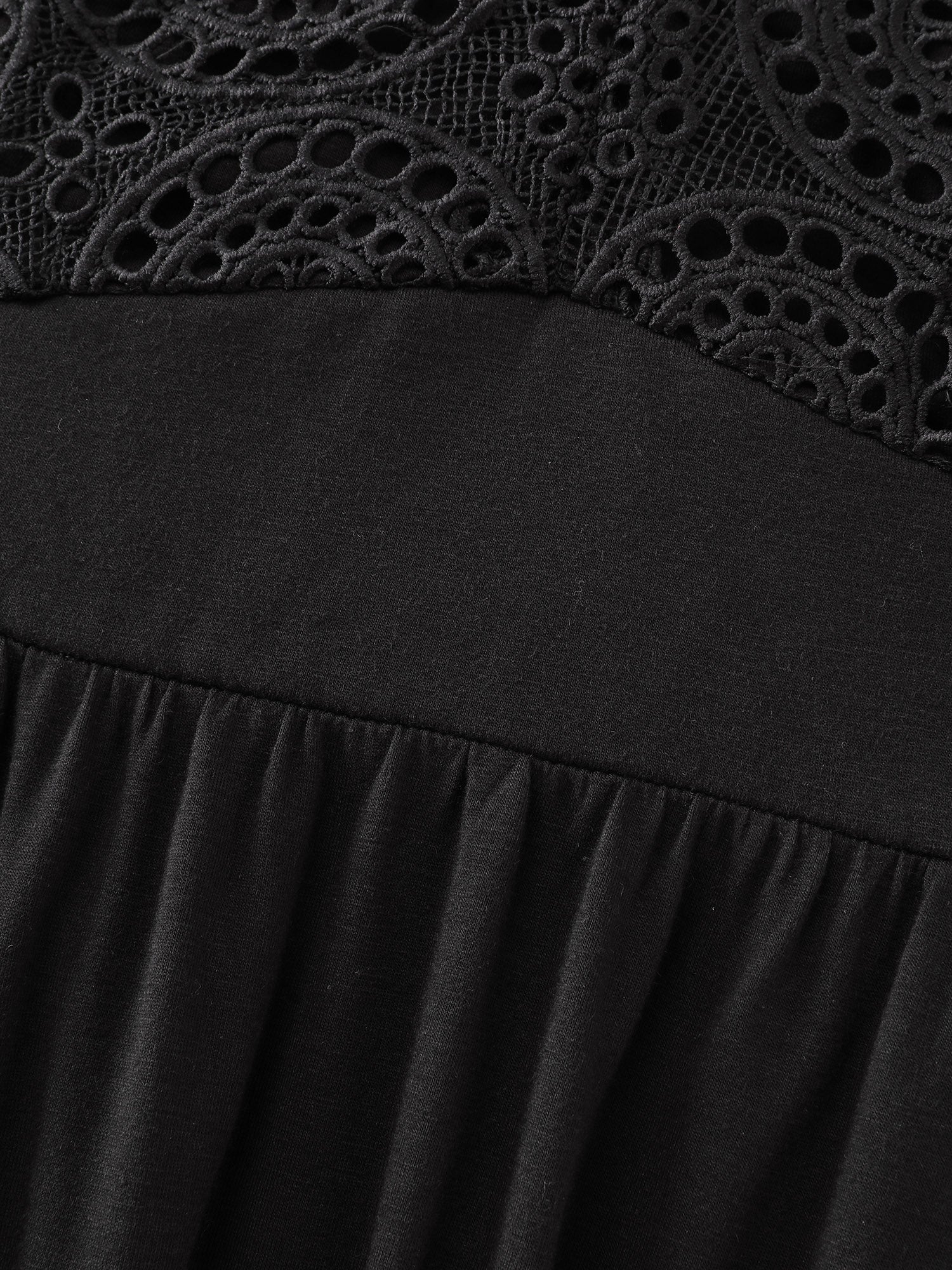 Sheer Lace Sleeve Flowy Mini Dress - Image 5
