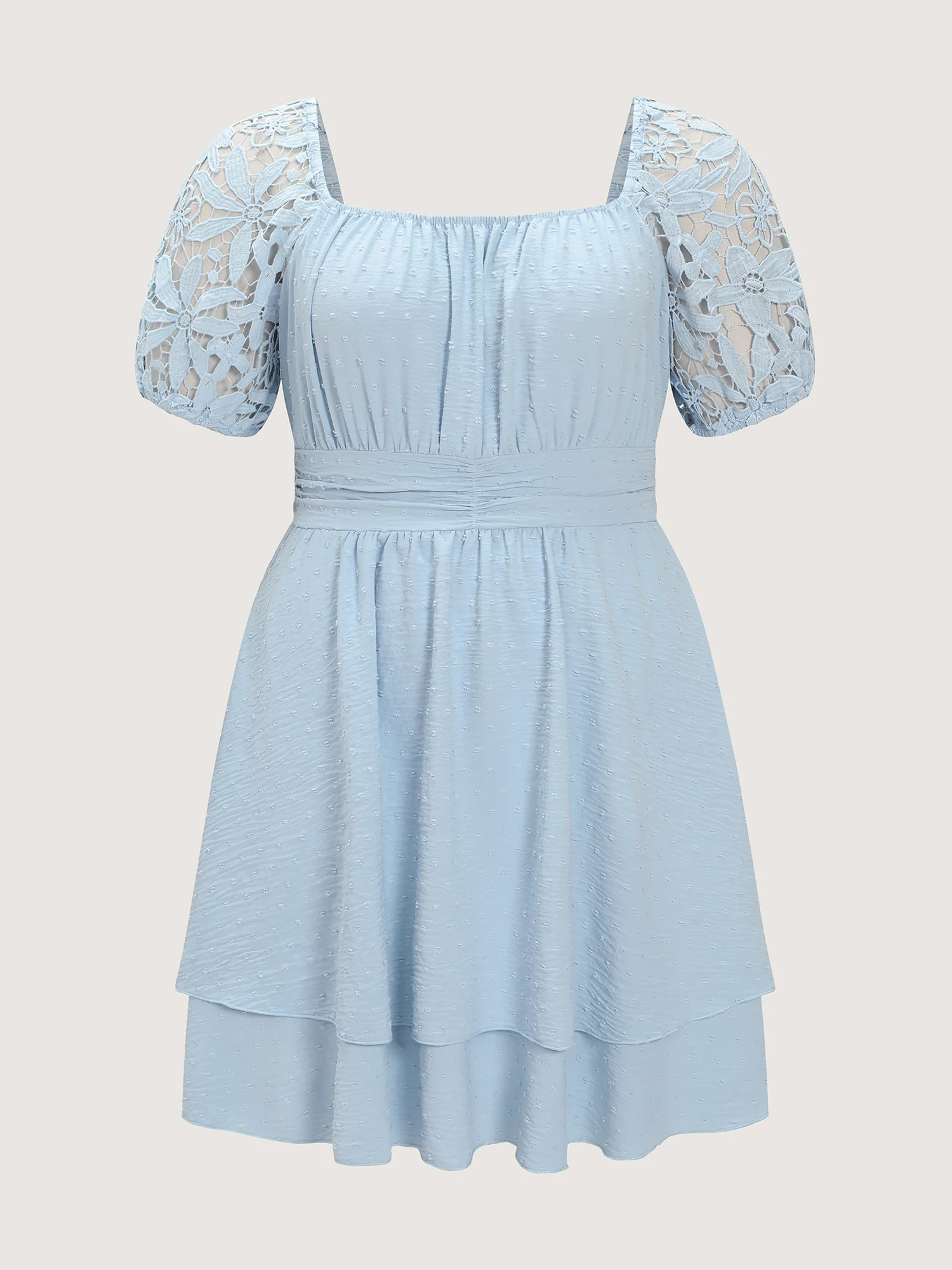 Sheer Lace Sleeve Open Back Mini Dress - Image 8