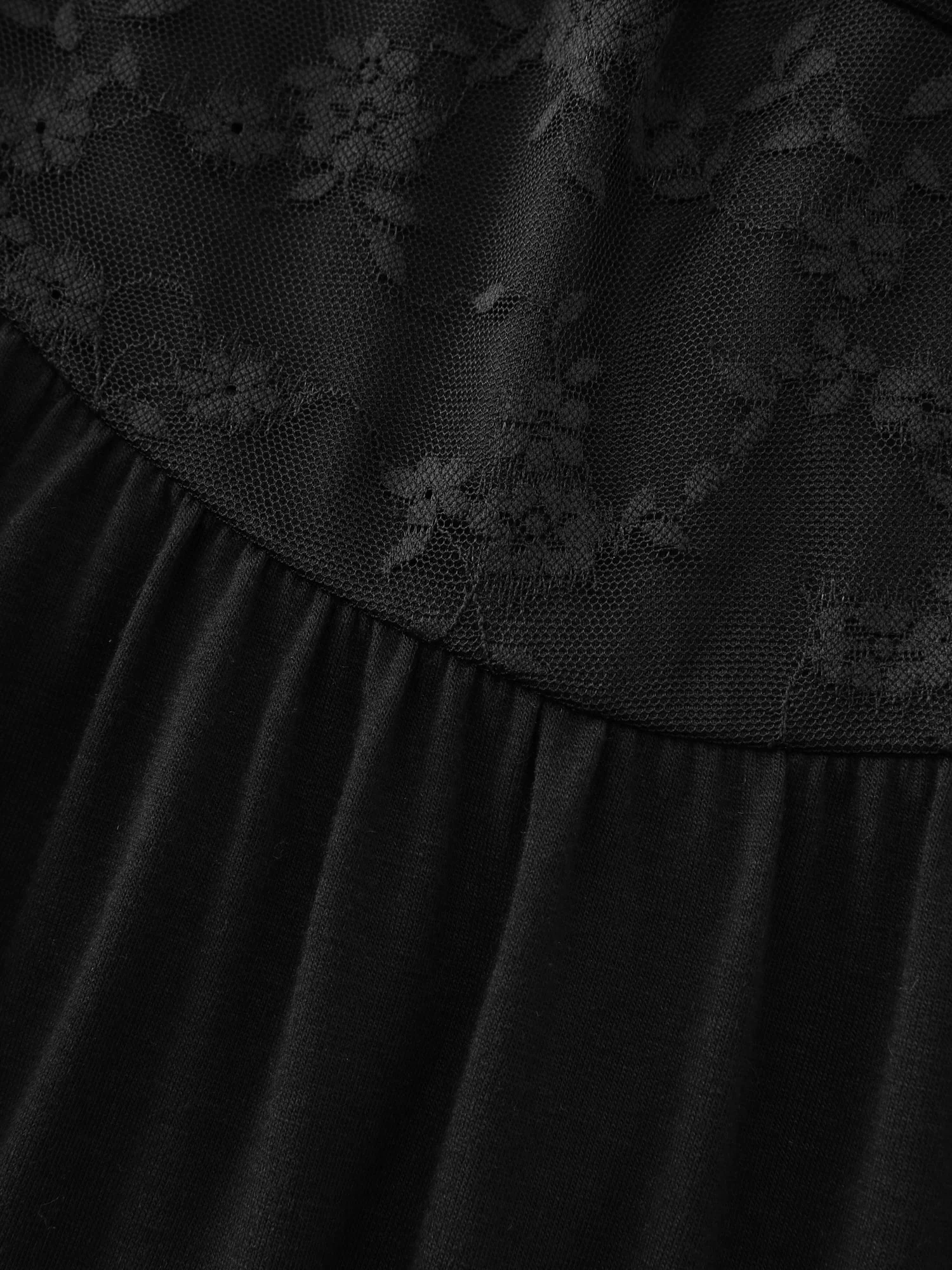 Sheer Lace Sleeve Stretchy Knit Top - Image 6