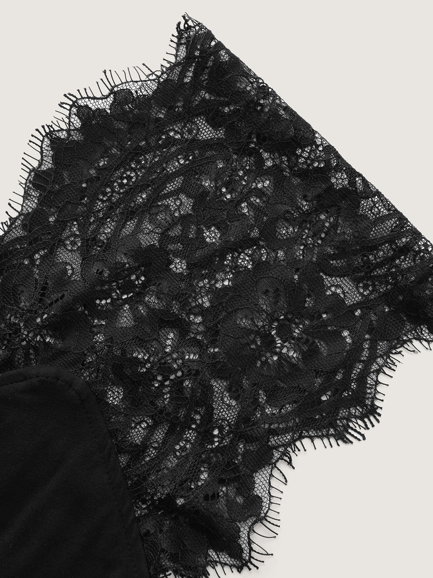 Sheer Lace Straps Knit Top - Image 6