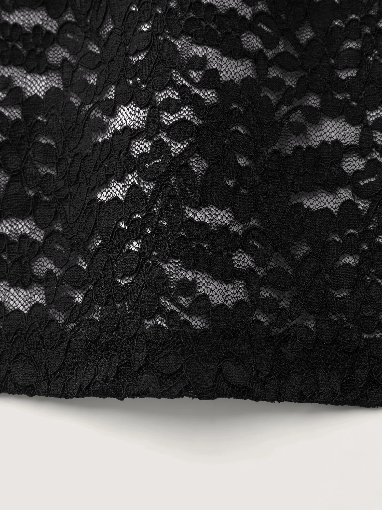 Sheer Lace Textured Crosstie Nightgown - Image 6