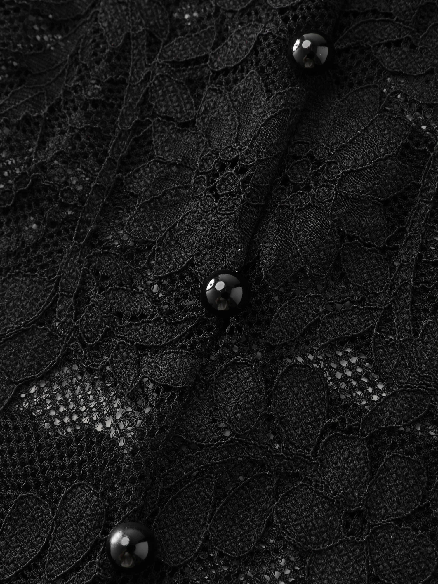 Sheer Lace Trim V-Neck Top - Image 6