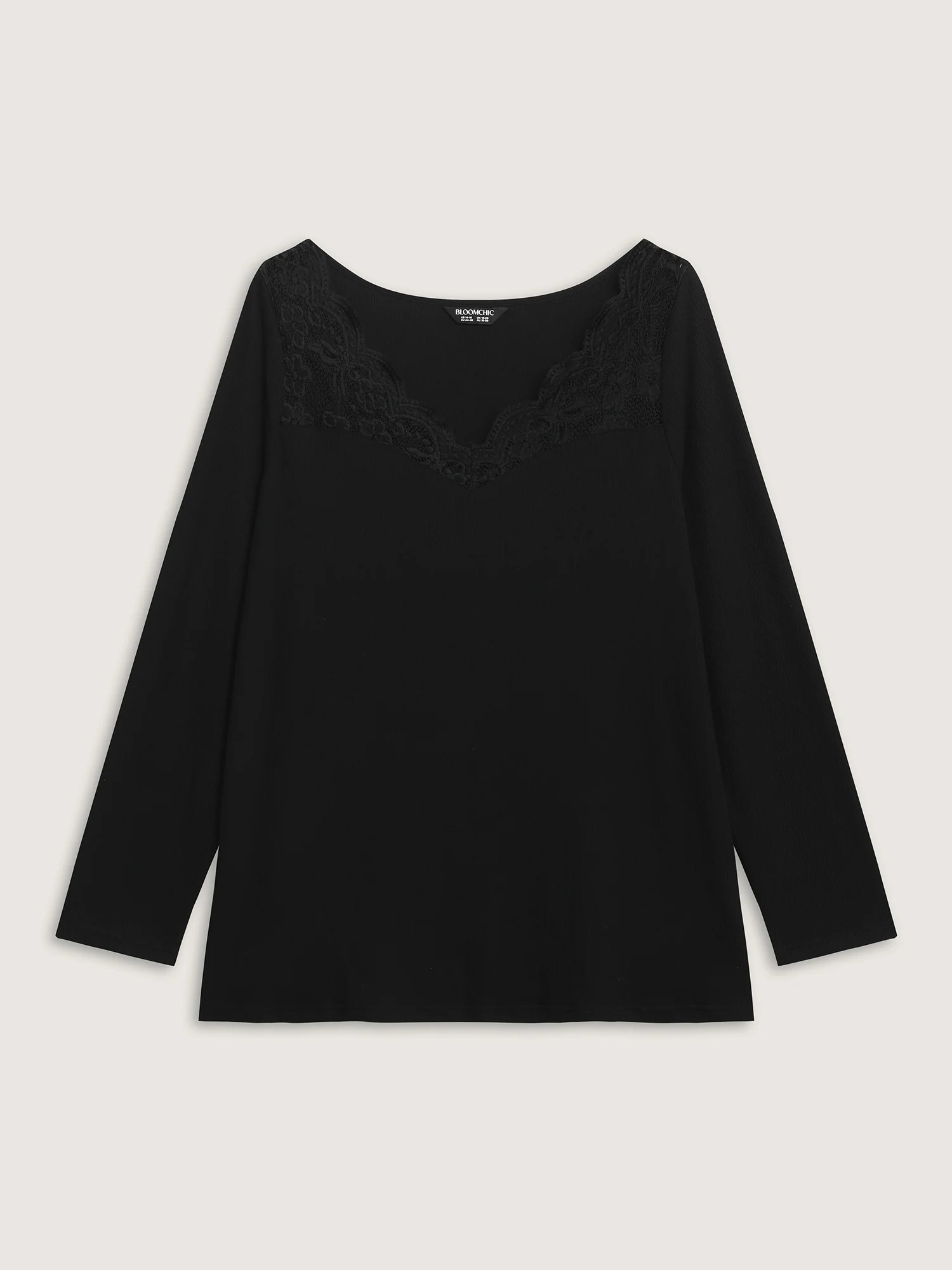 Sheer Lace V-Neckline T-Shirt - Image 8