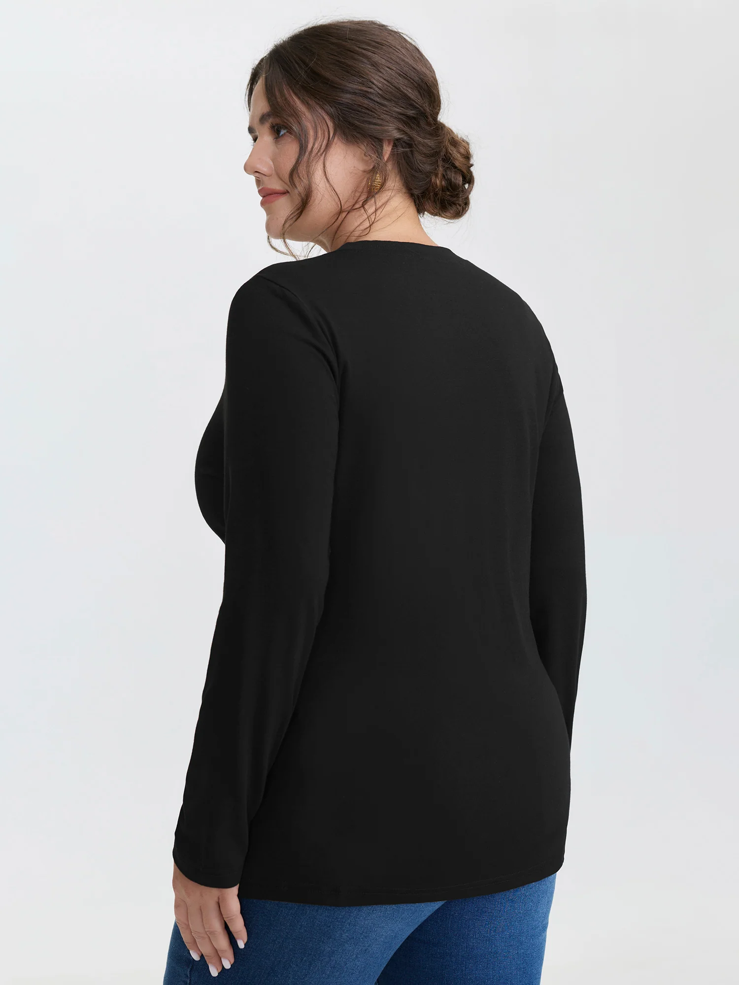 Sheer Mesh Sequin Fitted T-Shirt - Image 4