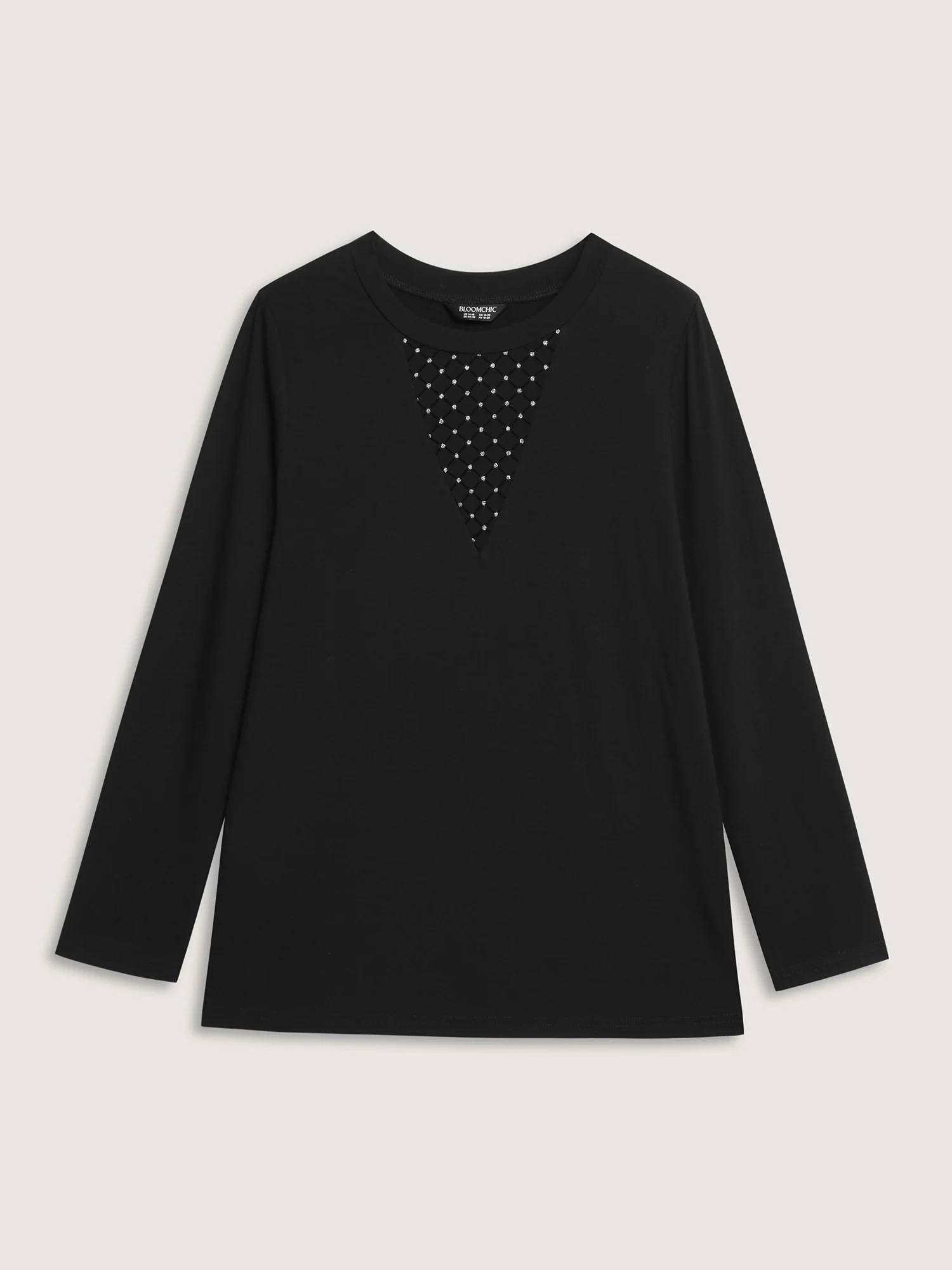 Sheer Mesh Sequin Fitted T-Shirt - Image 6