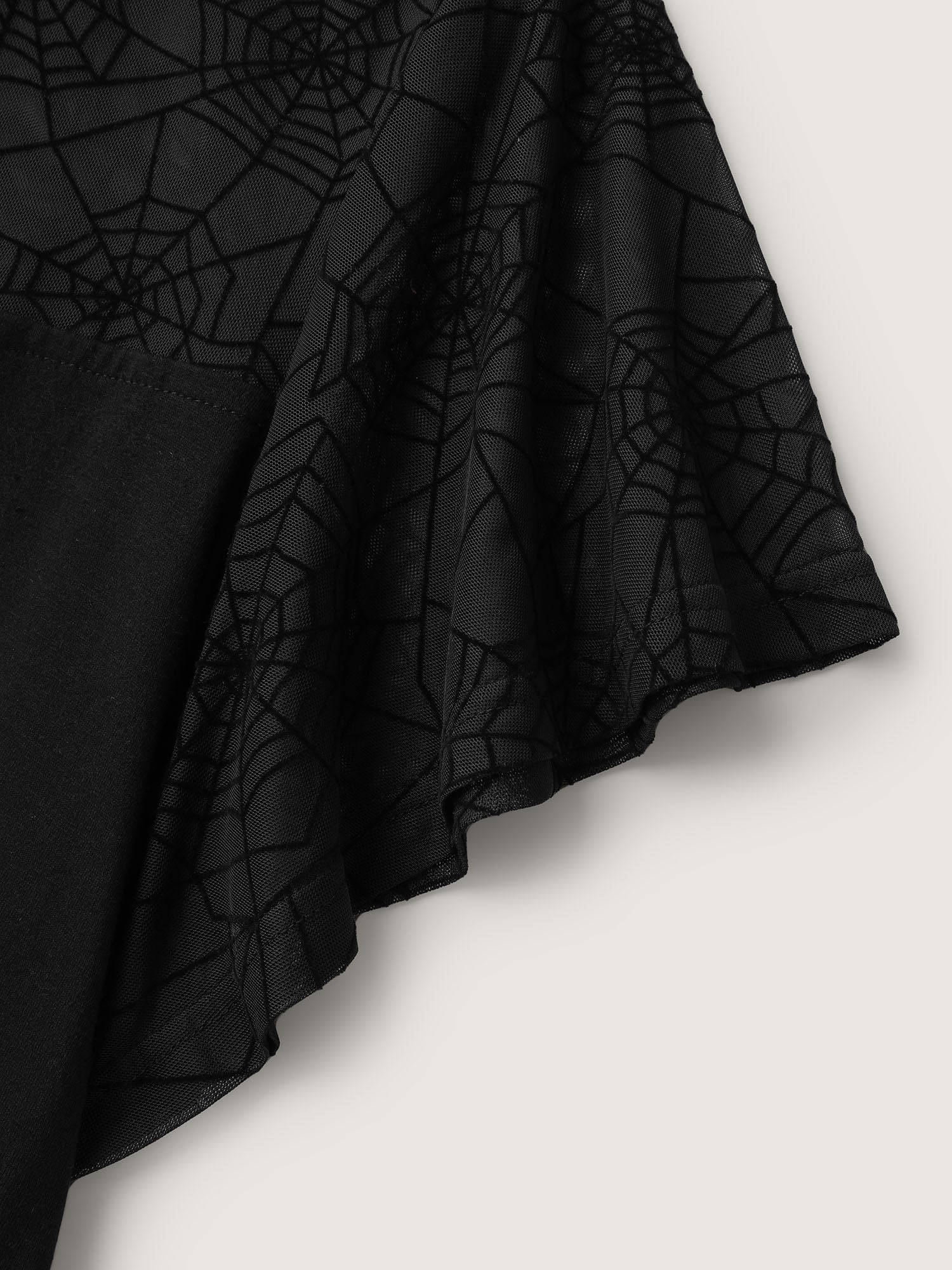 Sheer Neckline Tie Ruffled Sleeve T-Shirt - Image 6