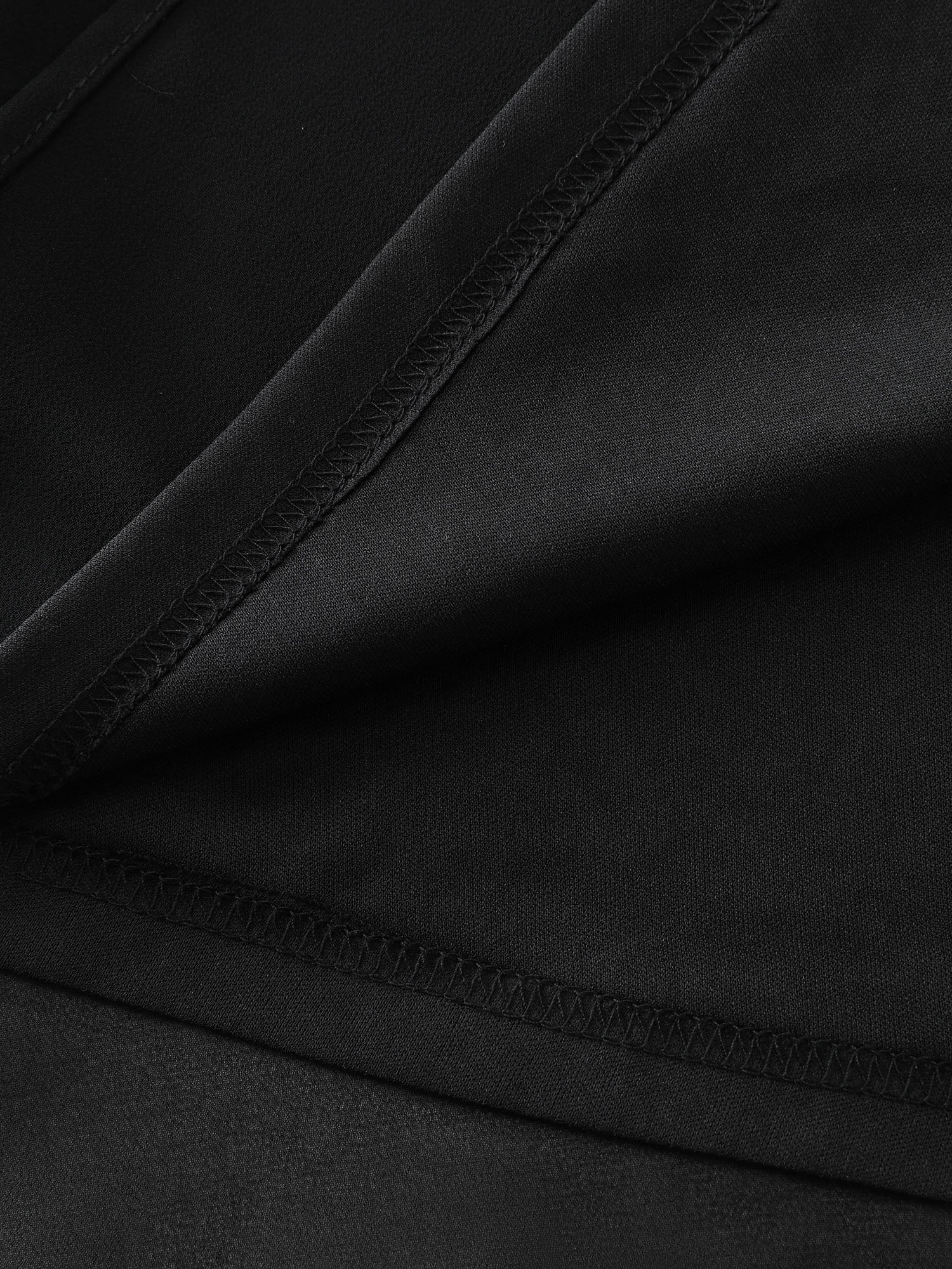 Sheer Pleated Metal Detail Midi Dress - Image 6