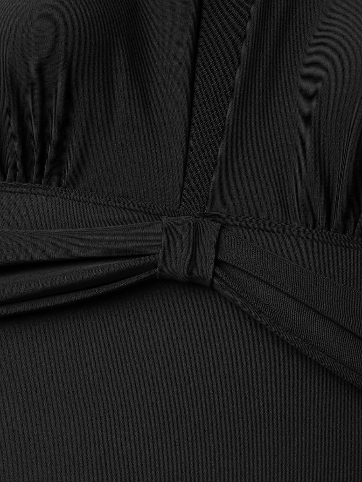 Sheer Ruched Adjustable Straps Swim Top - Image 5