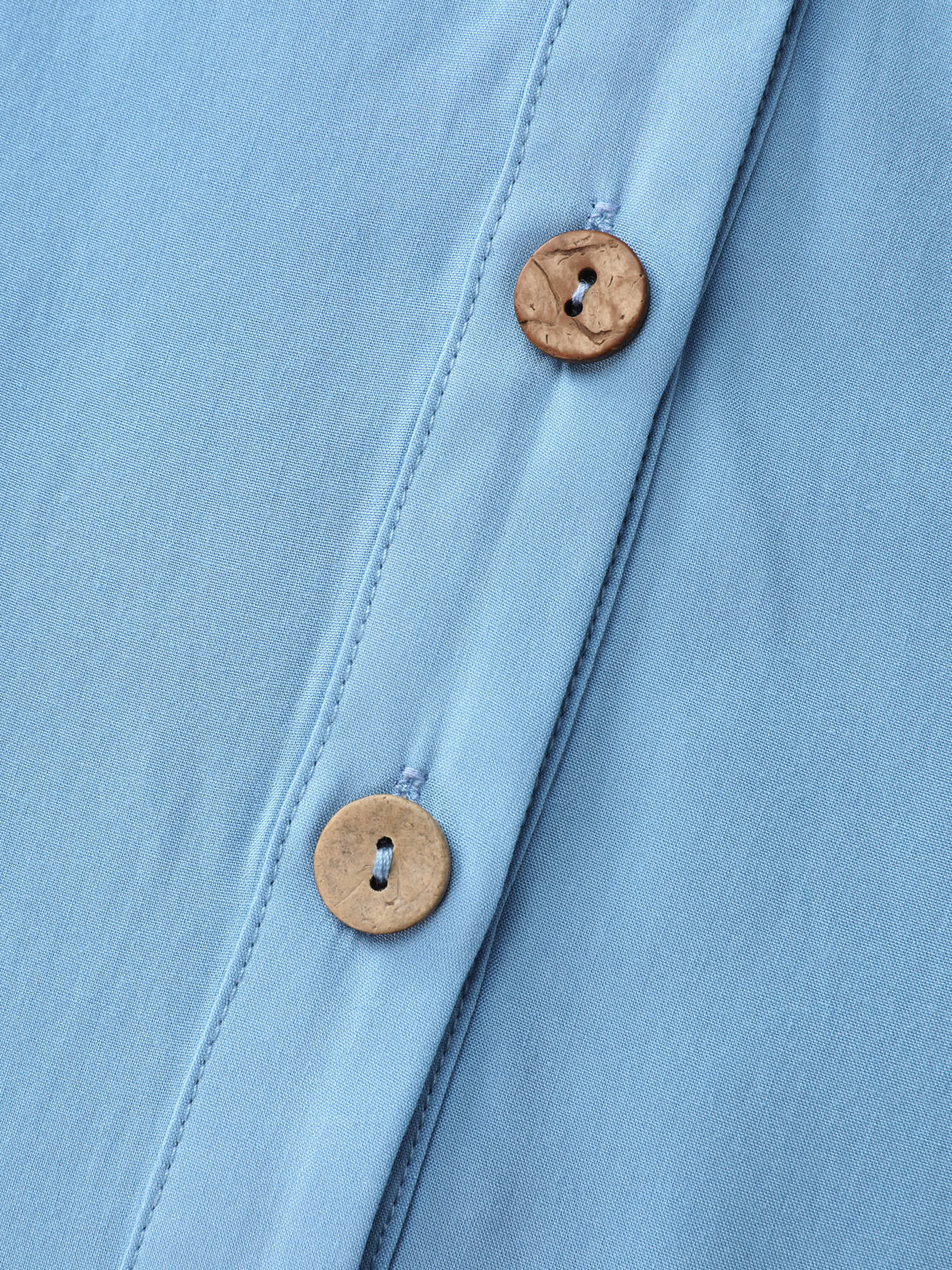 Sheer Ruffled Button Placket Blouse - Image 6