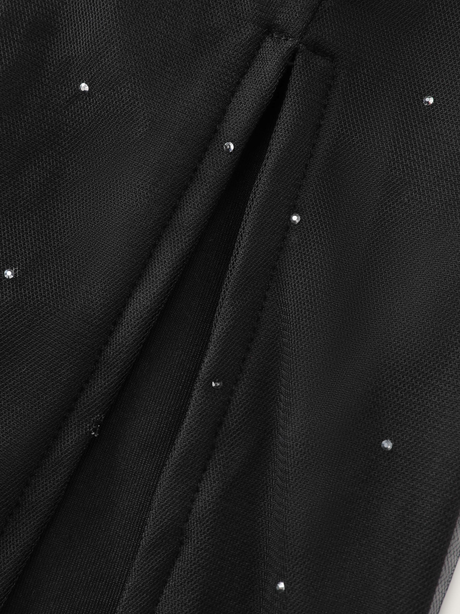Sheer Stretchy Rhinestone Midi Party Dress - Image 6