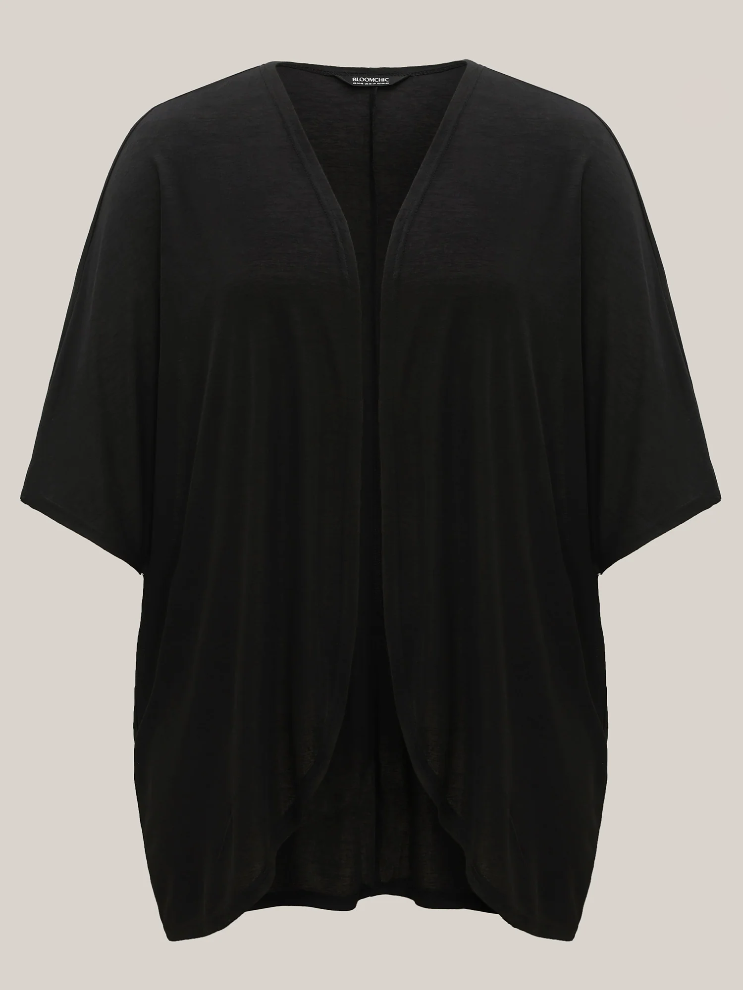 Sheer Textured Open Front Kimono - Image 7
