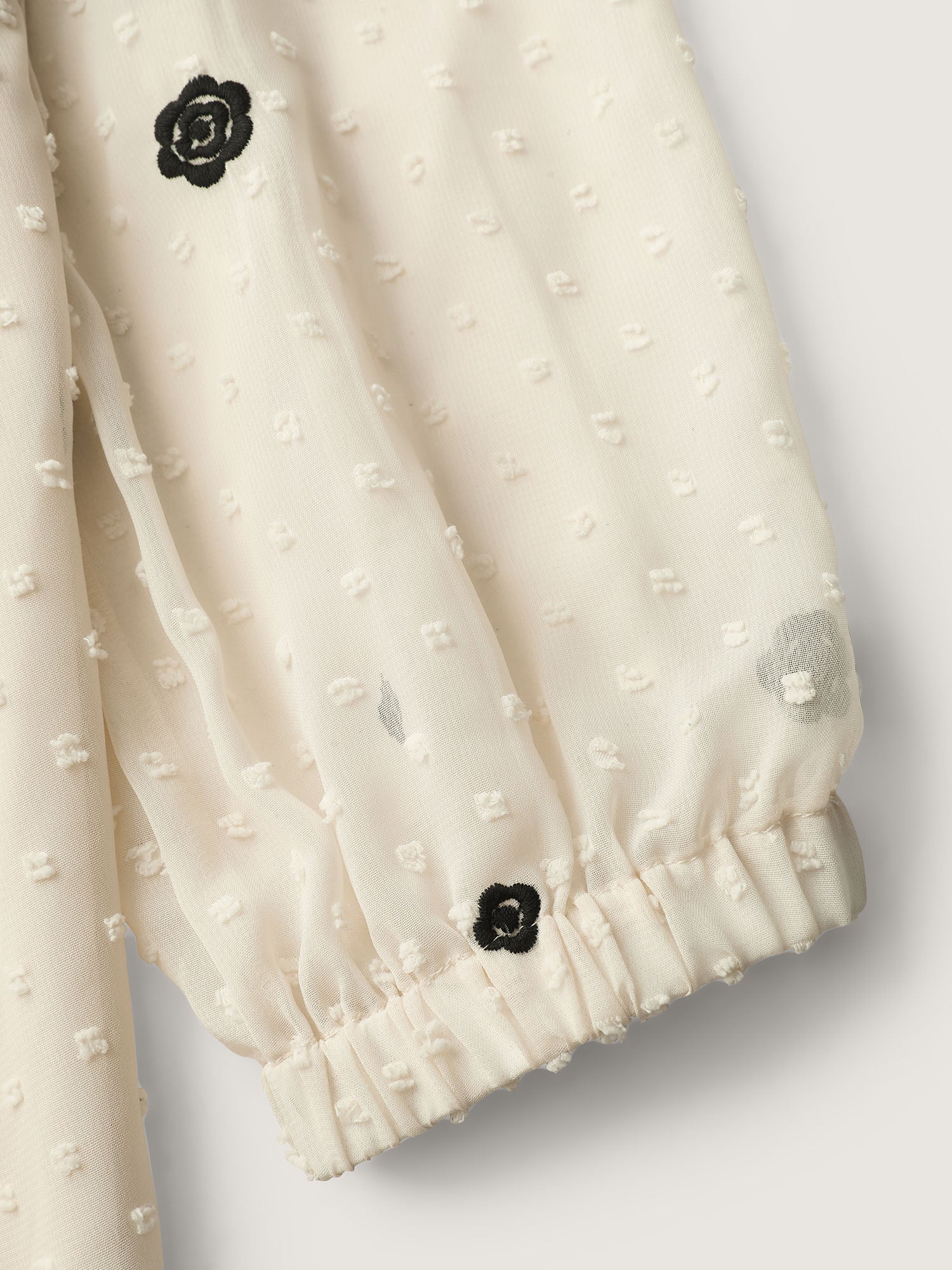 Sheer Textured Ruffled Hem Midi Dress - Image 5