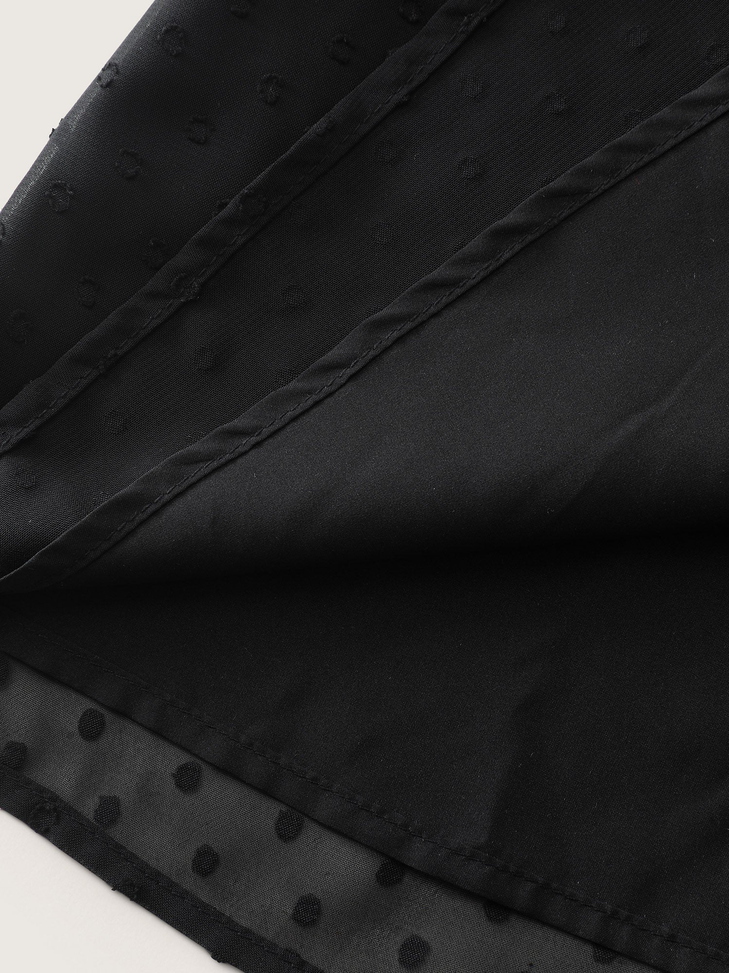 Sheer Textured Sleeve Ruffled Neckline Blouse - Image 8
