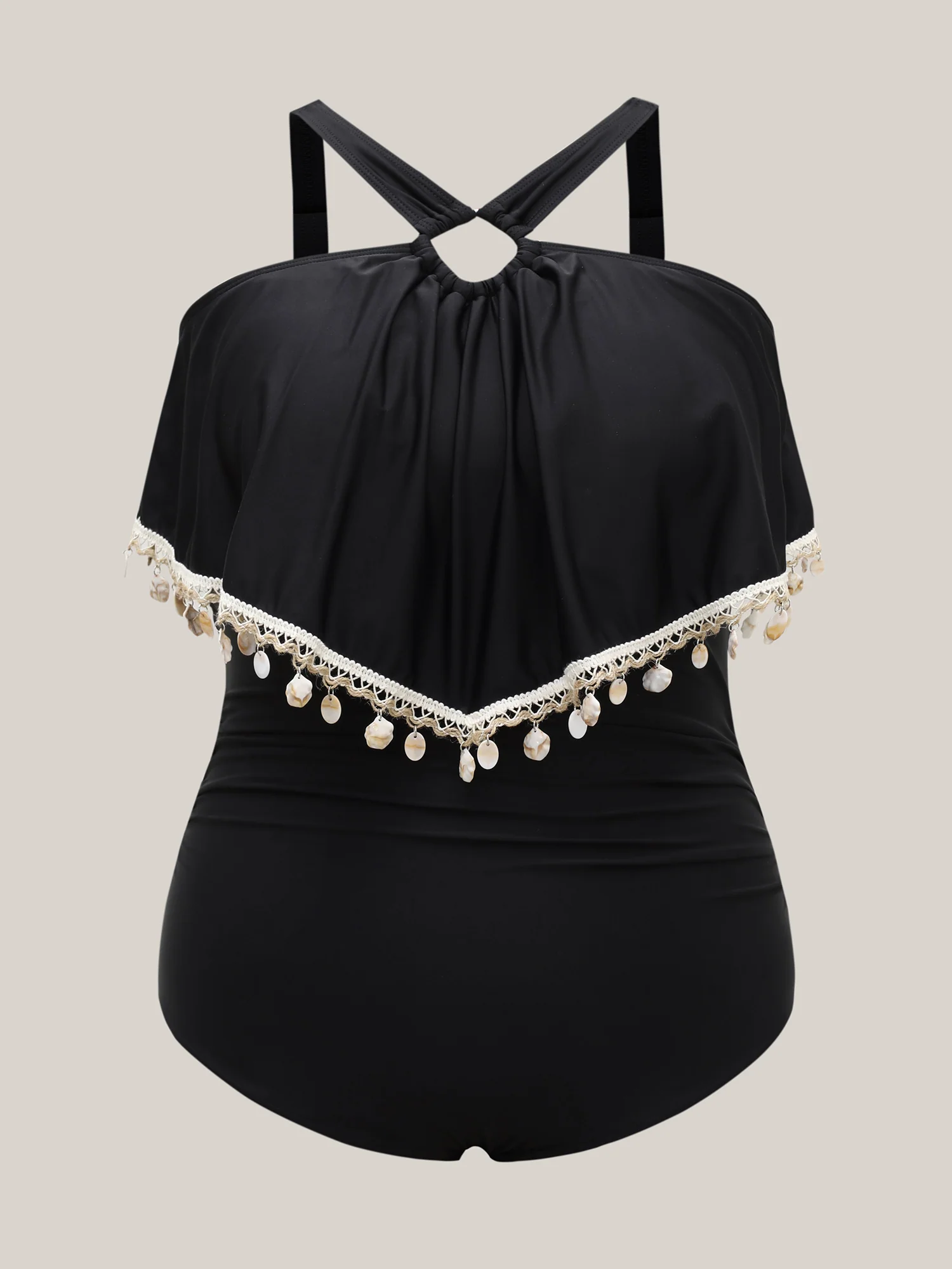 Shell Lotus Leaf Edge One-Piece Swimsuit - Image 7