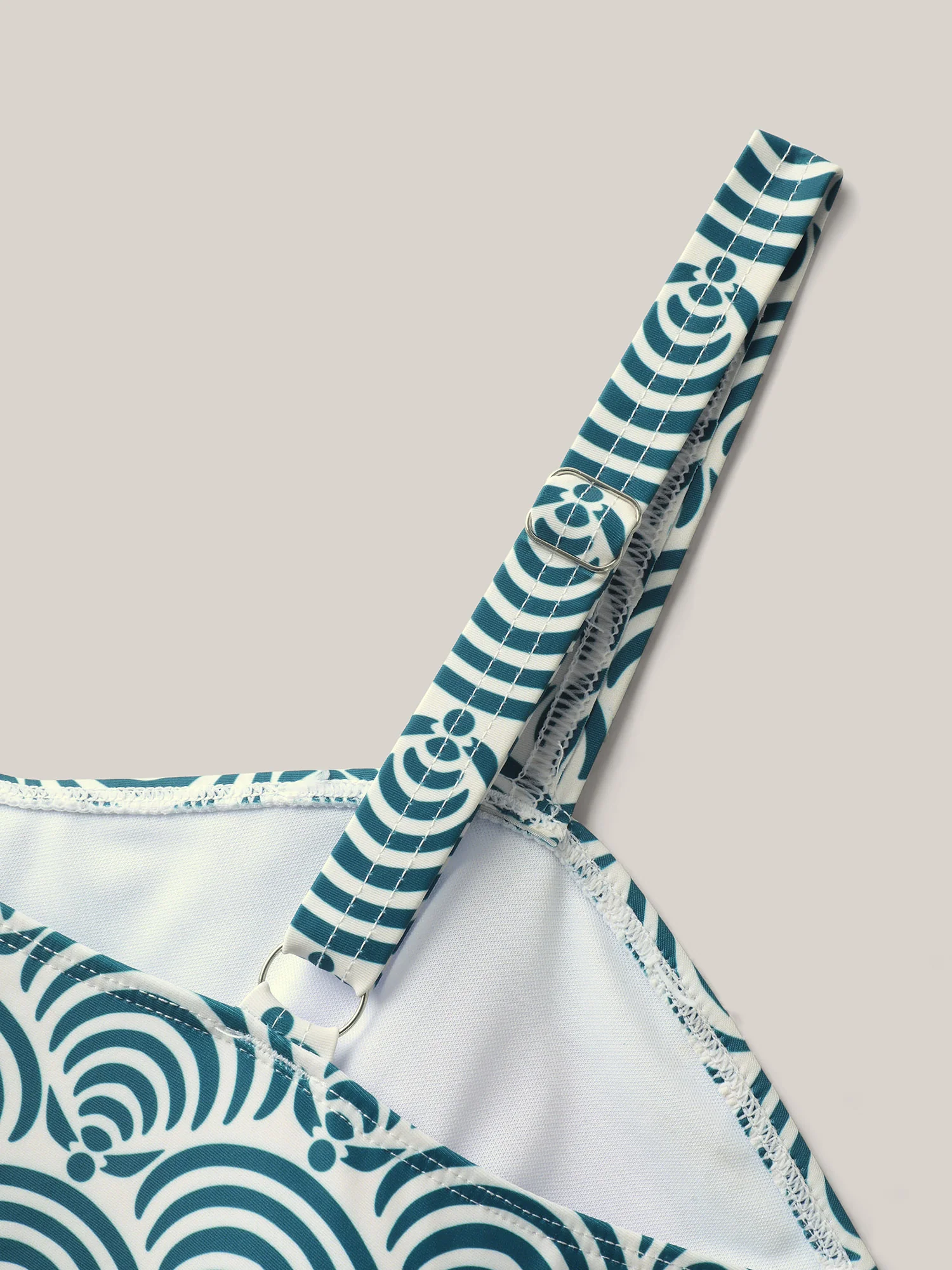 Shell Print Ruched Swim Dress - Image 9