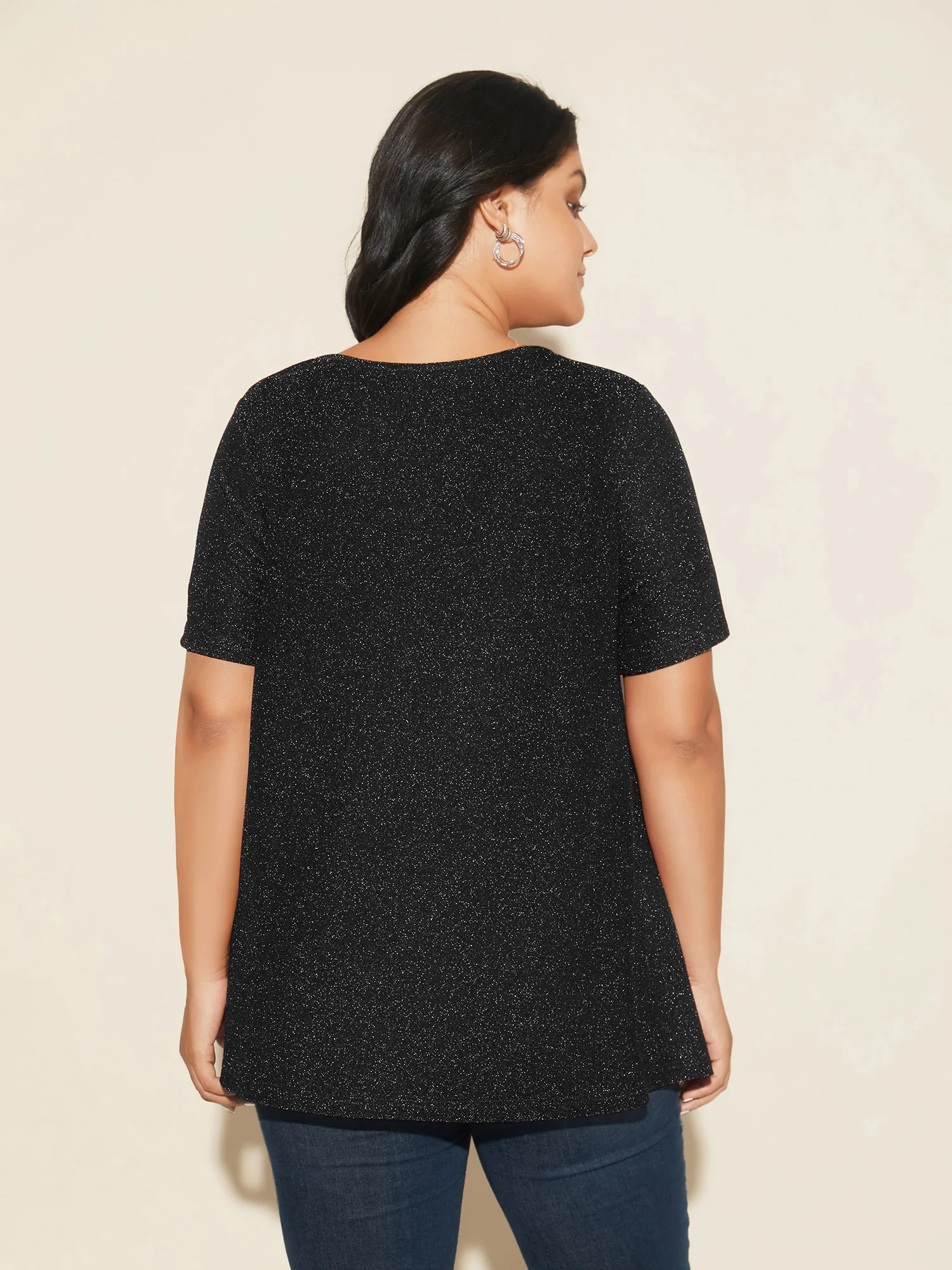 Shimmering Gold & Silver Thread A-Line Tee - Image 11