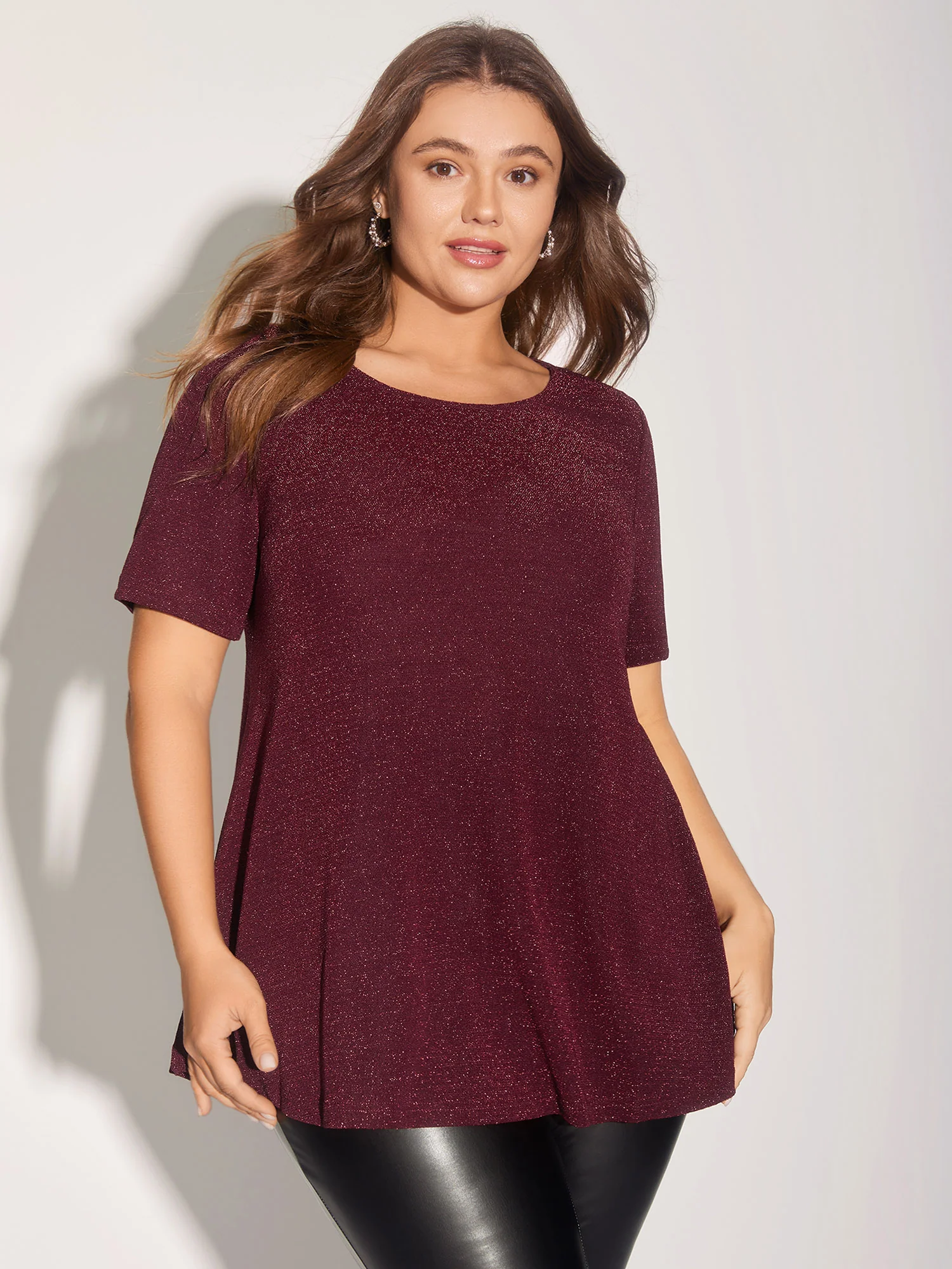 Shimmering Gold & Silver Thread A-Line Tee - Image 12