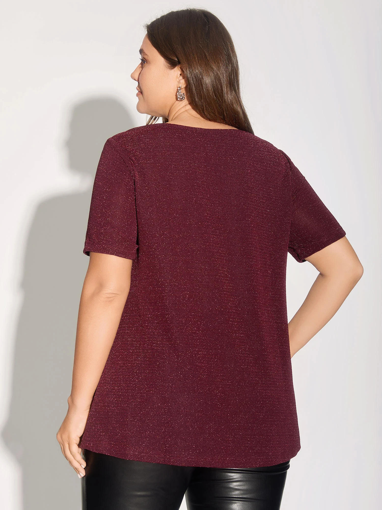 Shimmering Gold & Silver Thread A-Line Tee - Image 15