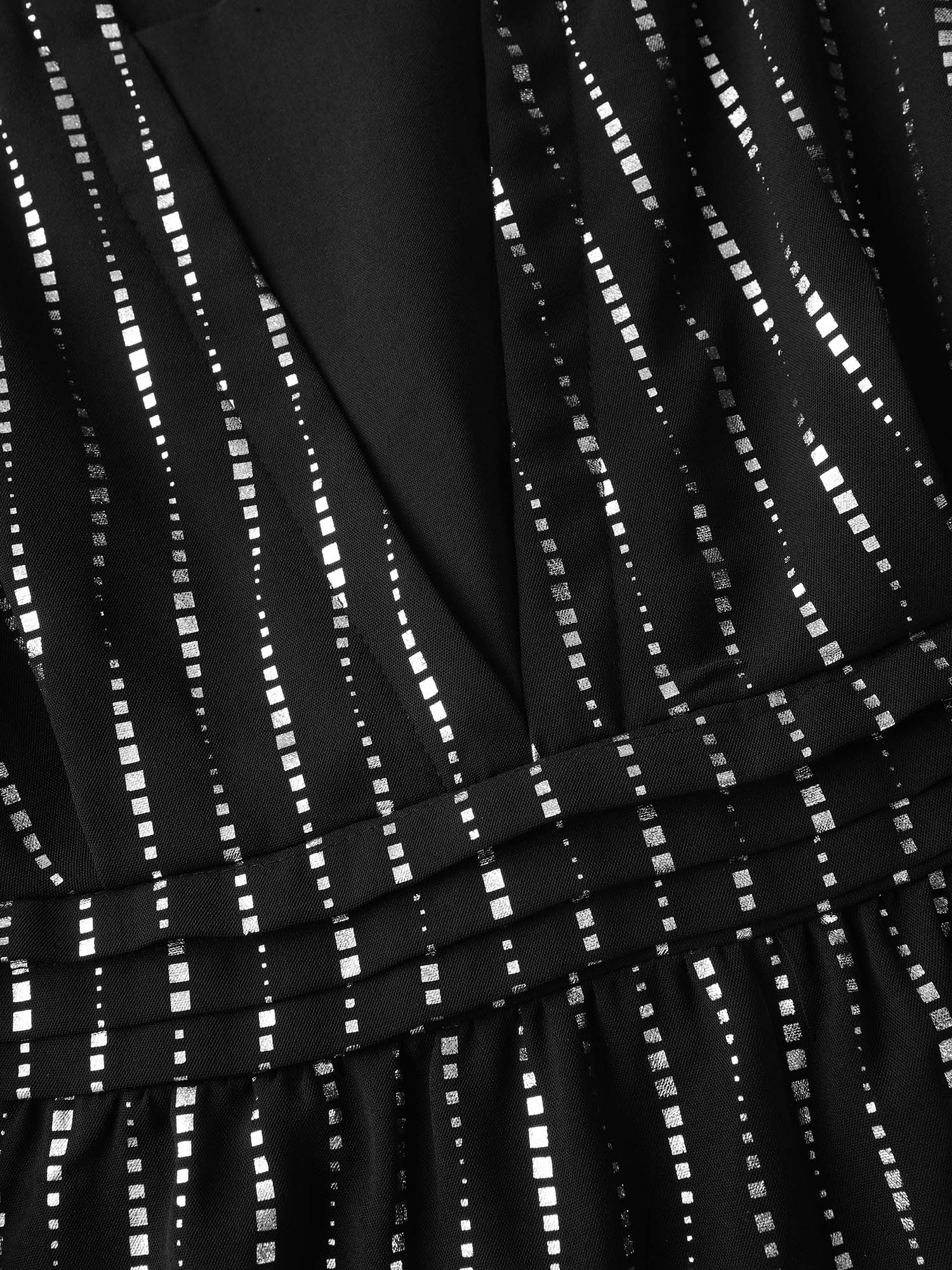 Shimmery Sequin Cinched-Waist Blouse - Image 5