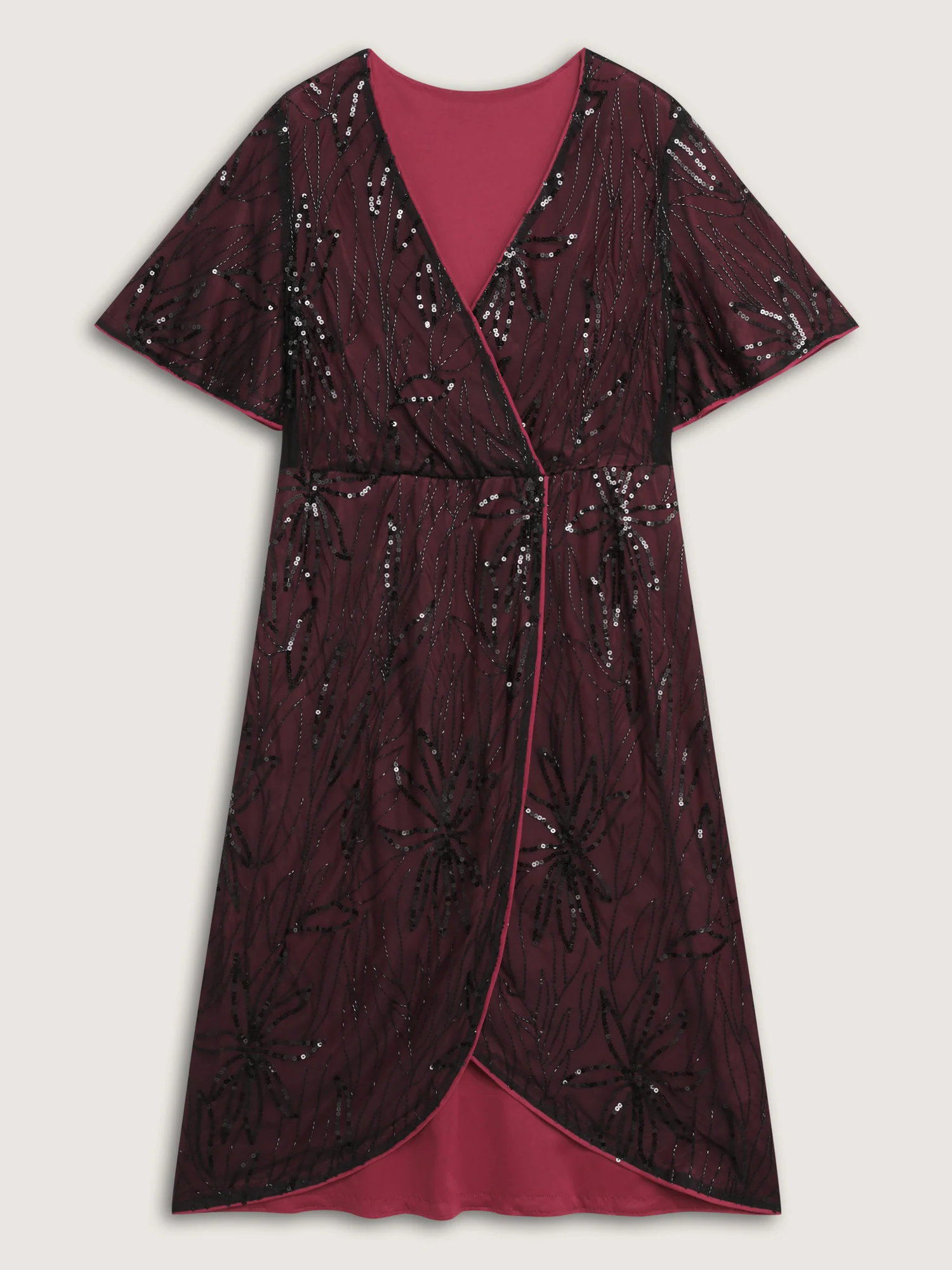 Shimmery Sequin Embroidery Pockets Party Dress - Image 7