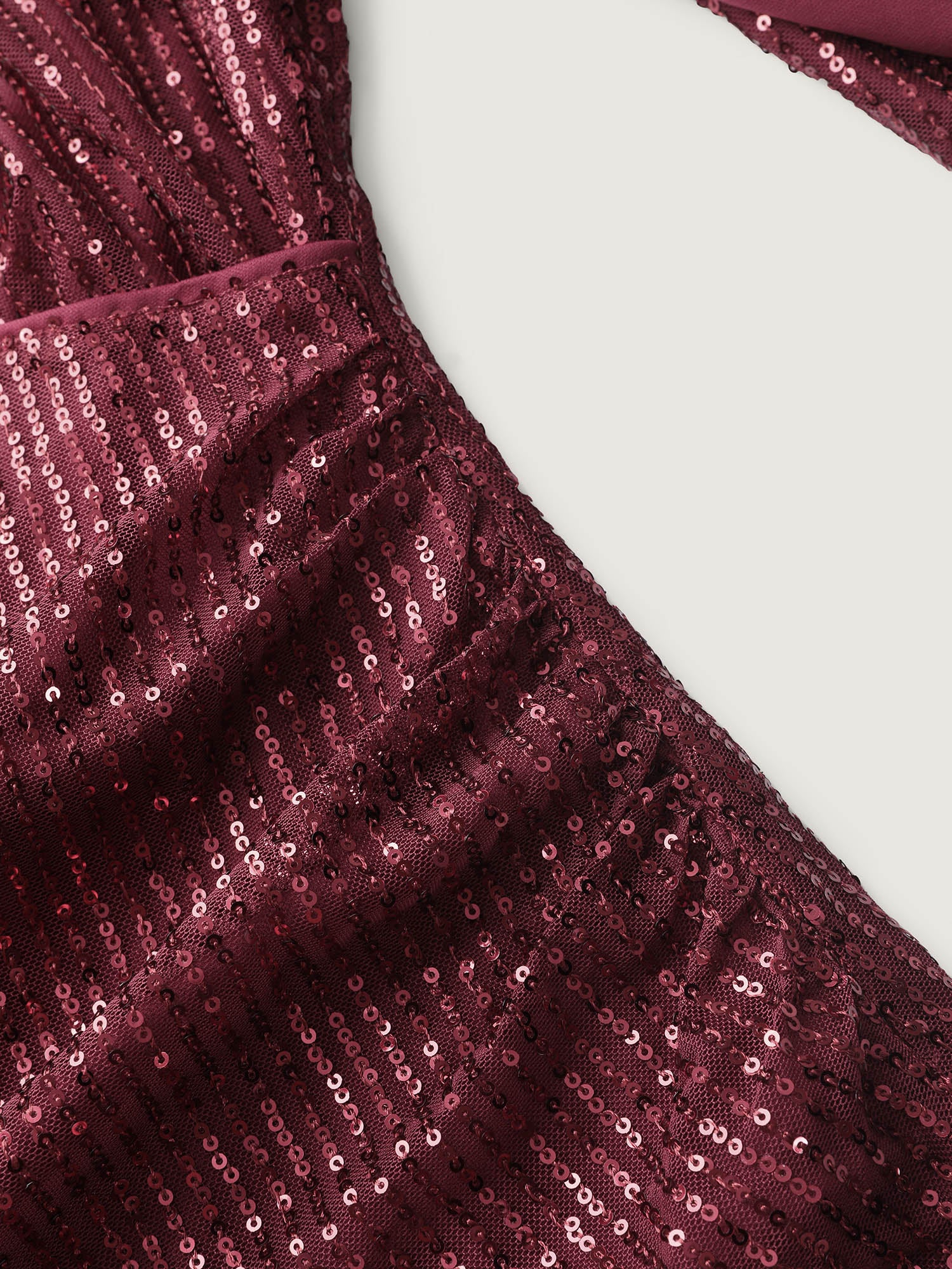 Shimmery Sequin Gathered Flared Sleeve Blouse - Image 6