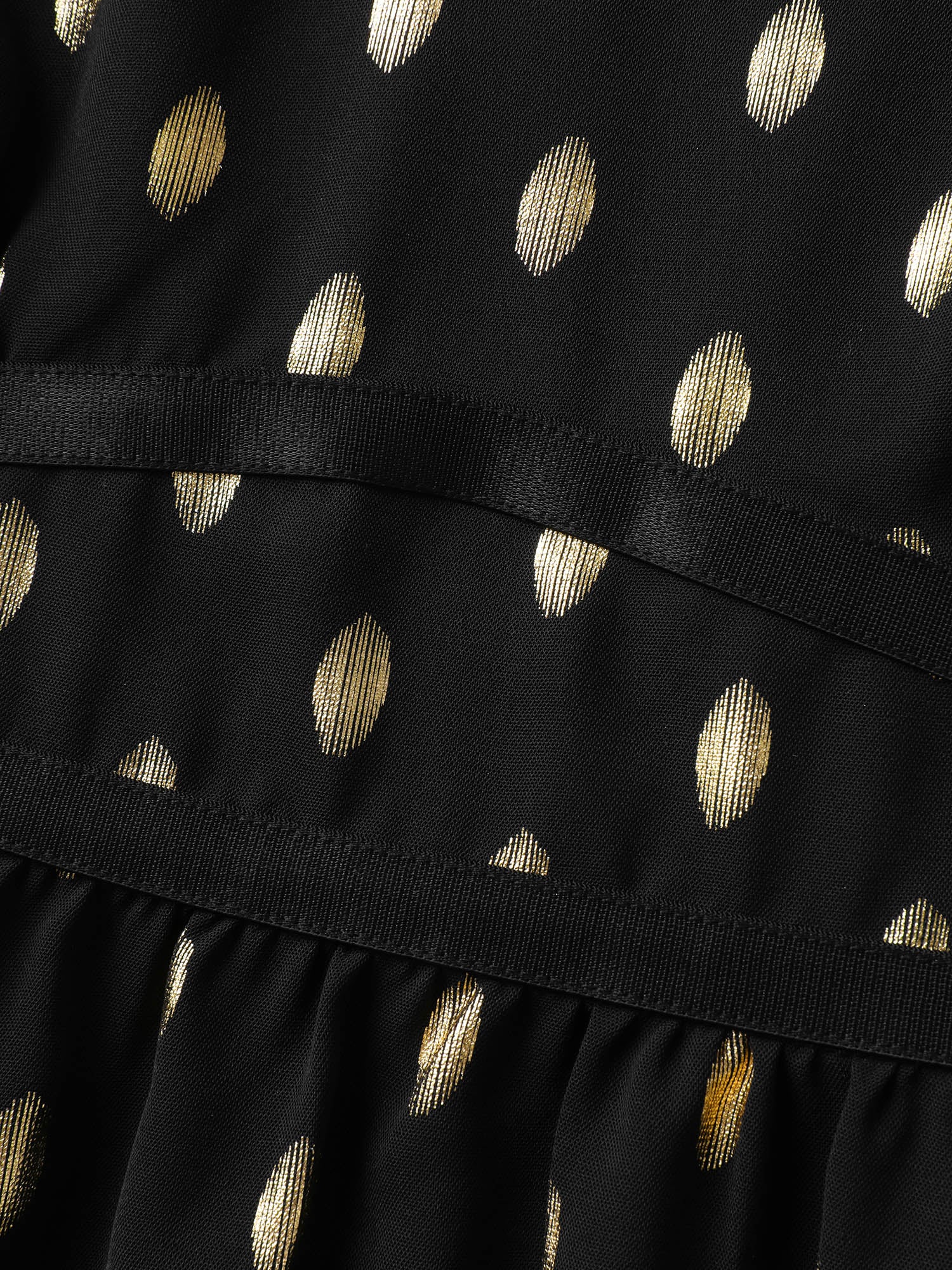 Shimmery Sequin Polka Dots Waist-Cinched Blouse - Image 5