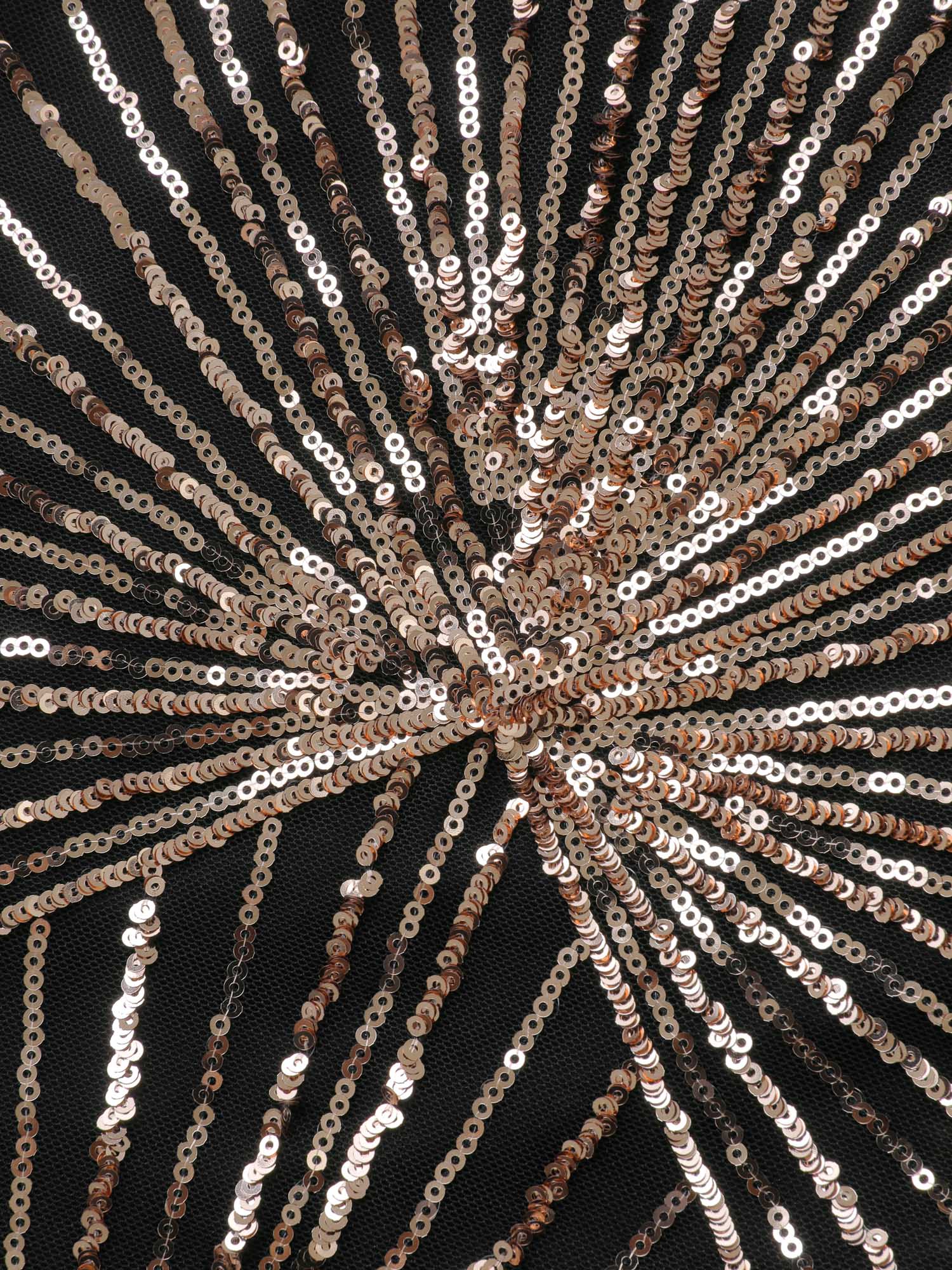 Shimmery Sequin Sheer Zipper Midi Dress - Image 5