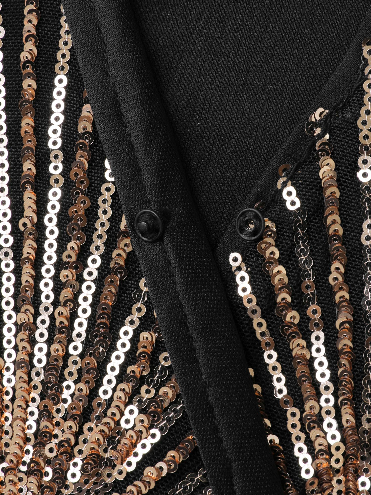 Shimmery Sequin Sheer Zipper Midi Dress - Image 6