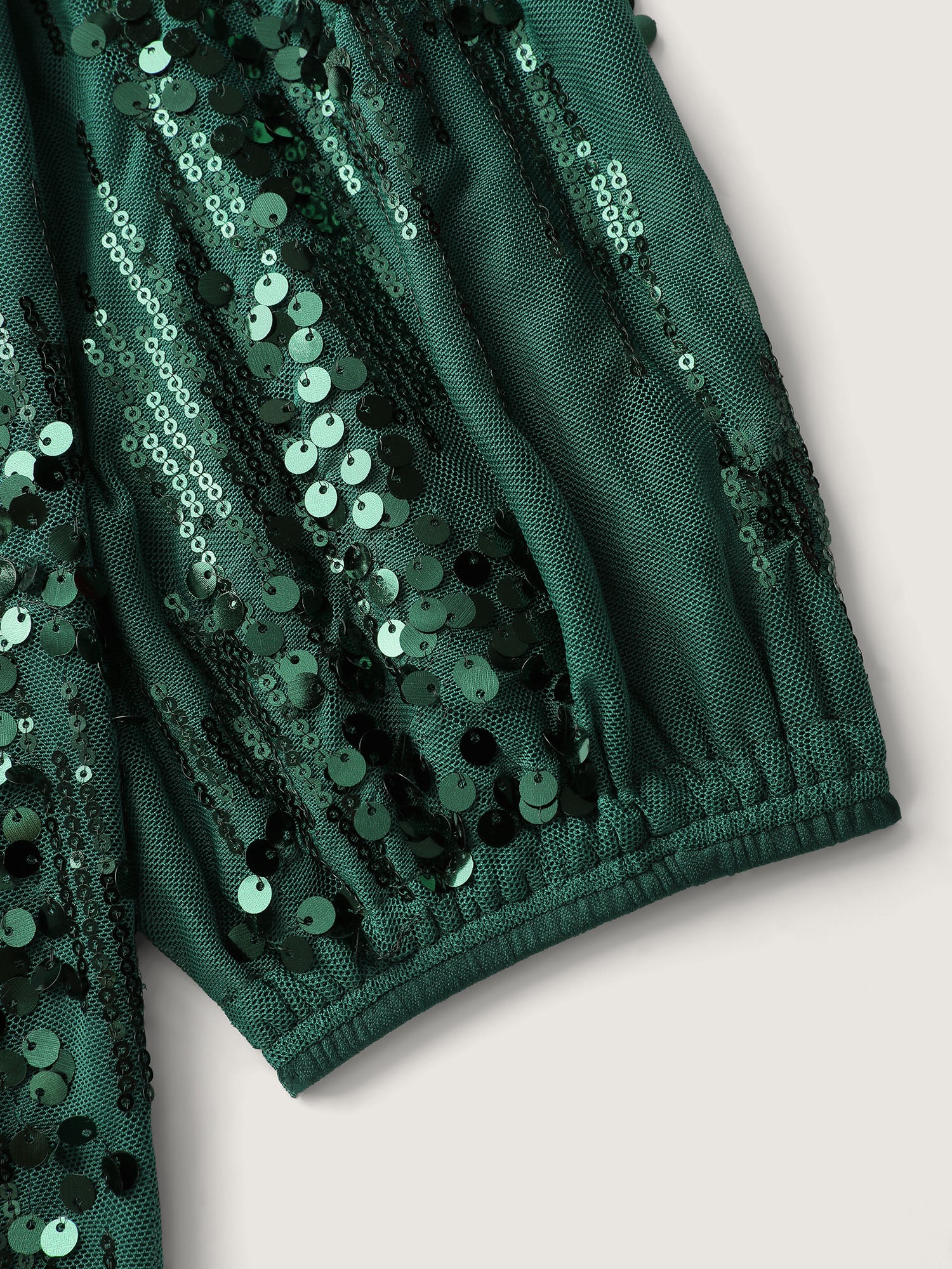 Shimmery Sequin Wrap V-Neck Blouse - Image 6