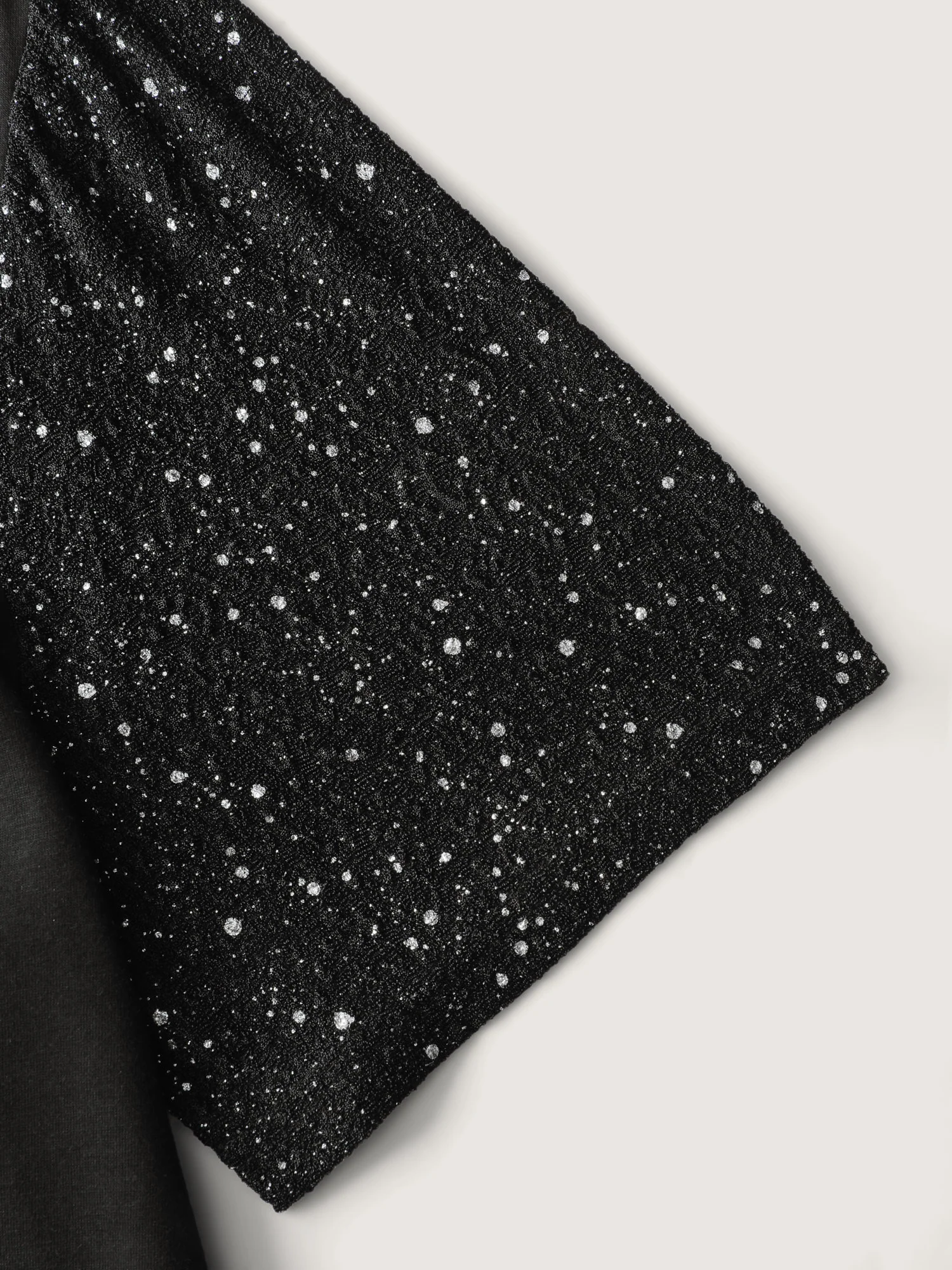 Shimmery Stretchy Spliced Fitted T-Shirt - Image 5