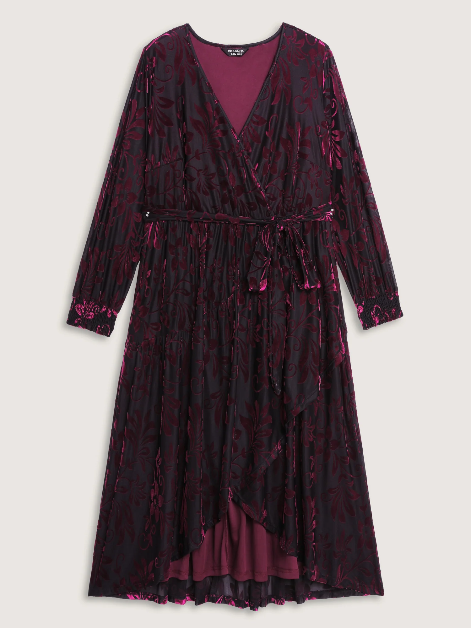 Shimmery Stretchy Velvet Shirred Maxi Dress - Image 7