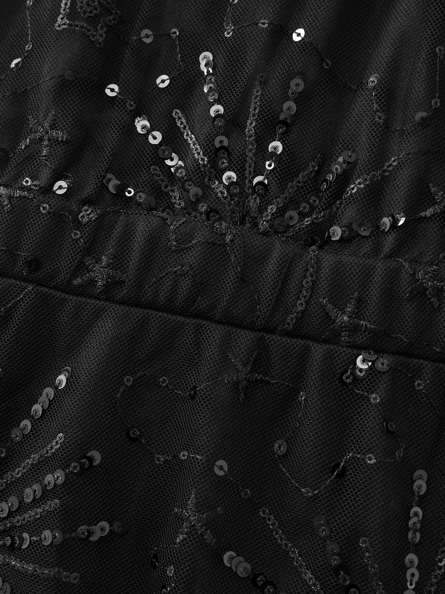 Shimmery Stretchy Waist Lined Midi Dress - Image 5