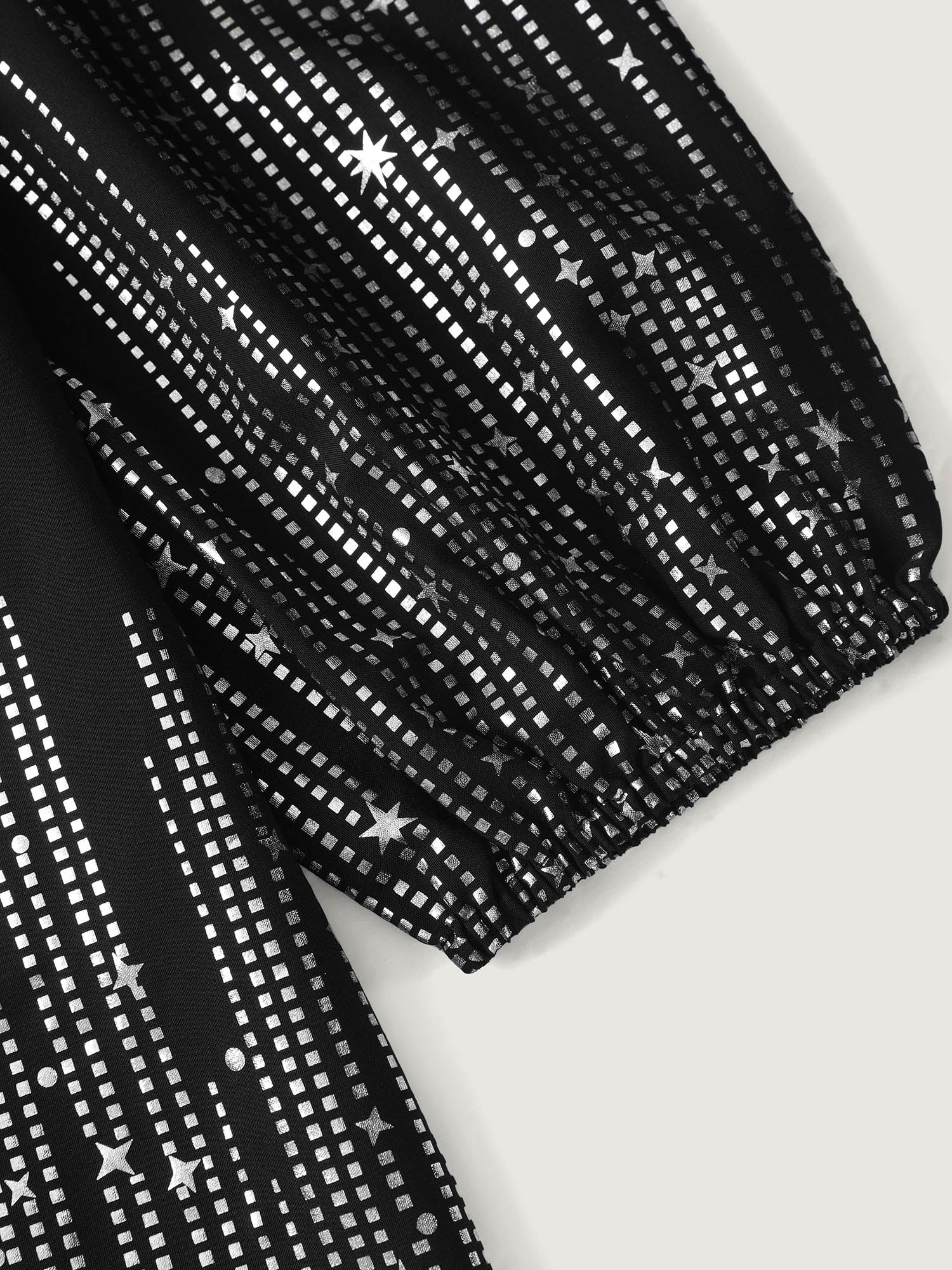 Shimmery Cut-Out Neck Blouse - Image 6