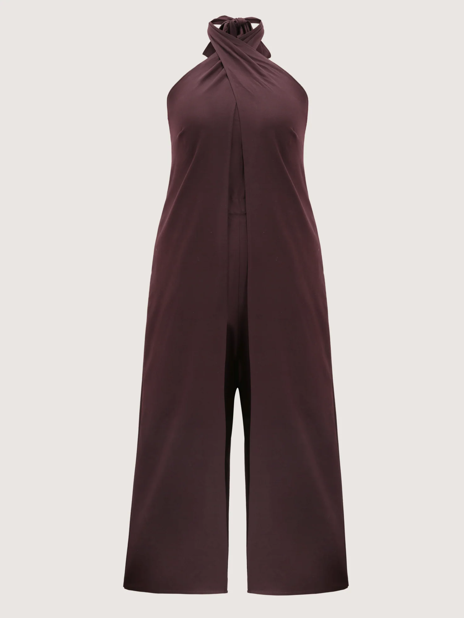 Shirred Back Halter Neckline Jumpsuit - Image 7