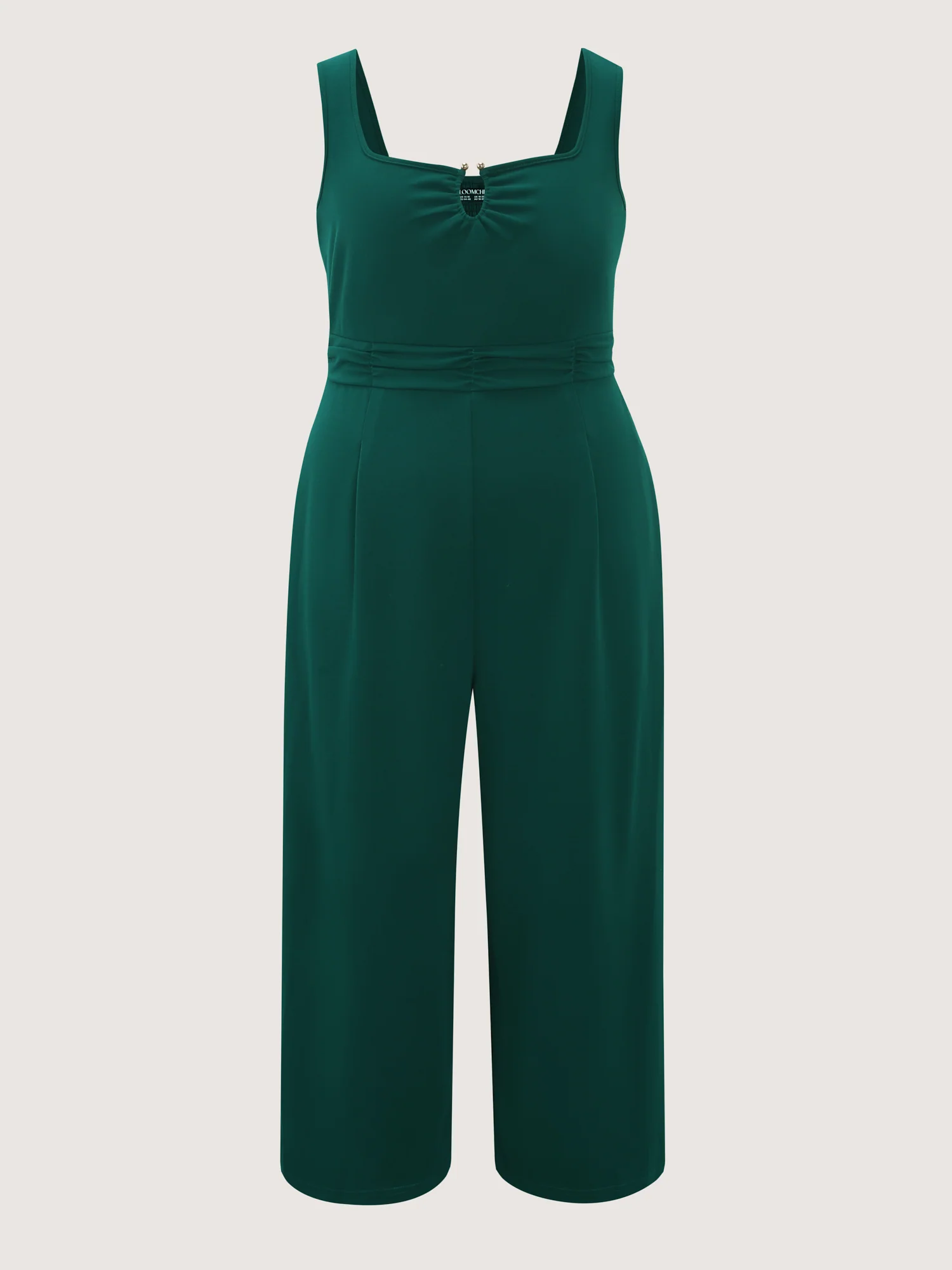 Shirred Back Metal Loop Ruched Jumpsuit - Image 7