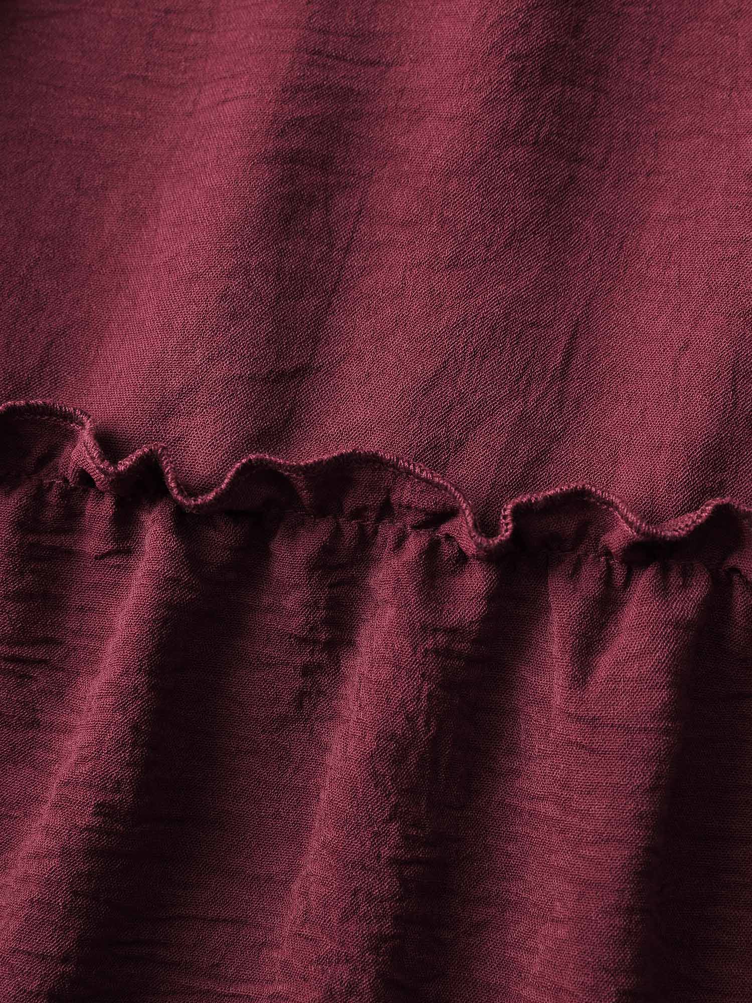 Shirred Bodice Ruffled Tiered Maxi Dress - Image 6