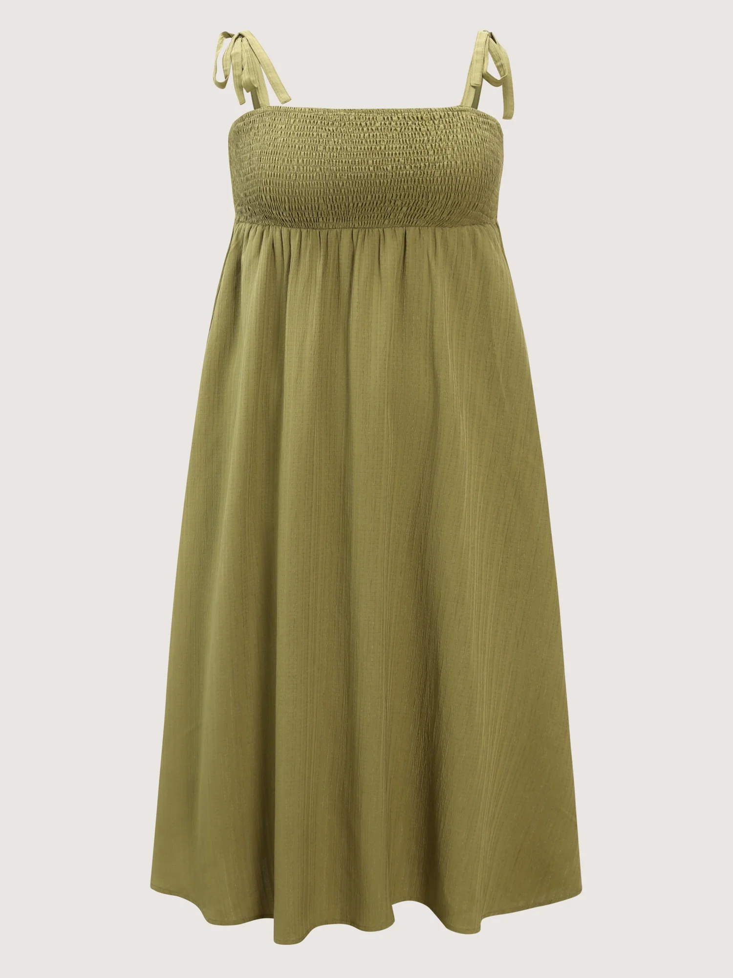 Shirred Bodice Shoulder Ties Maxi Dress - Image 7