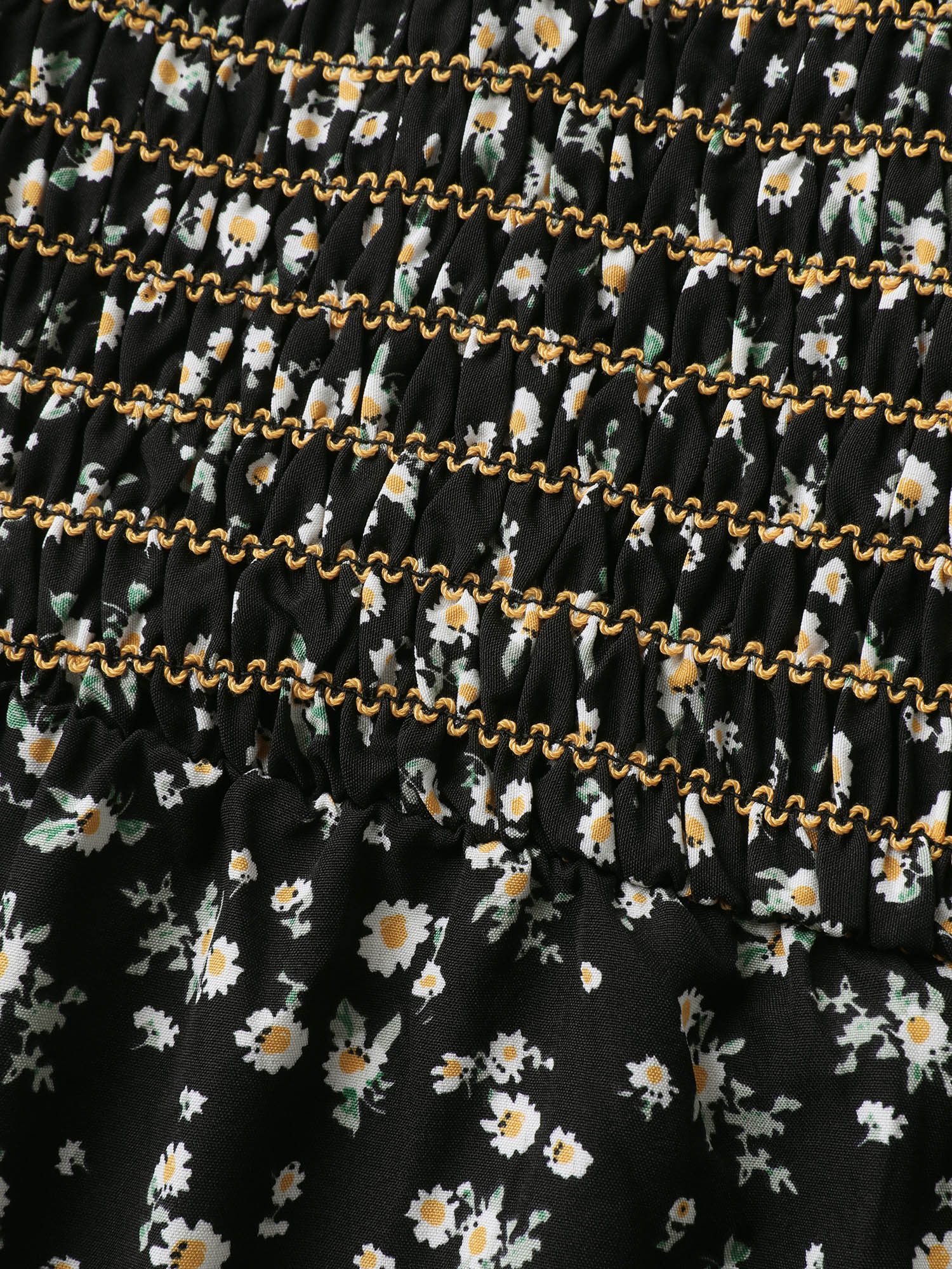 Shirred Bust Floral Fit and Flared Blouse - Image 5