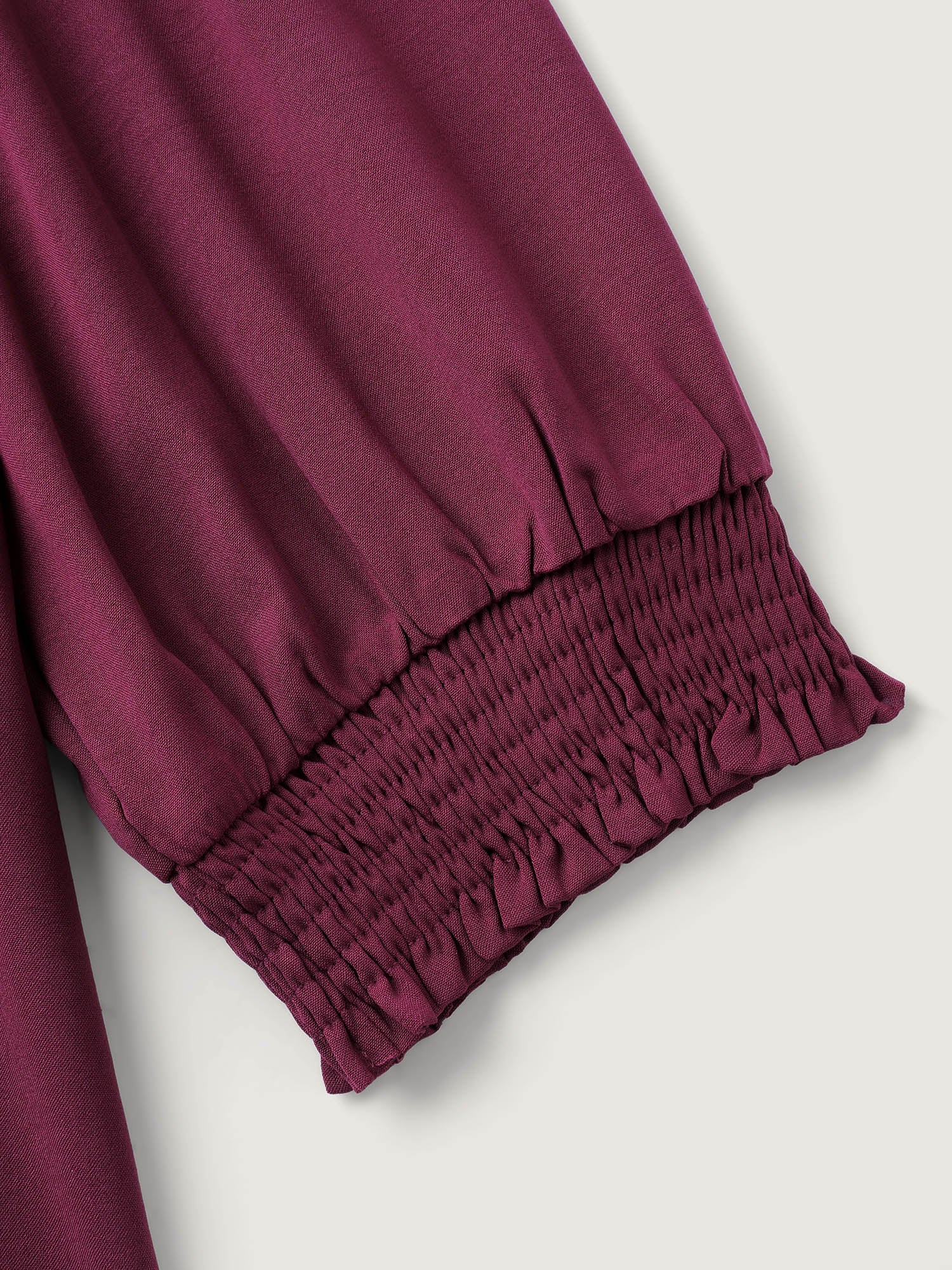 Shirred Cuffs Contrast Metallic Detail Blouse - Image 6