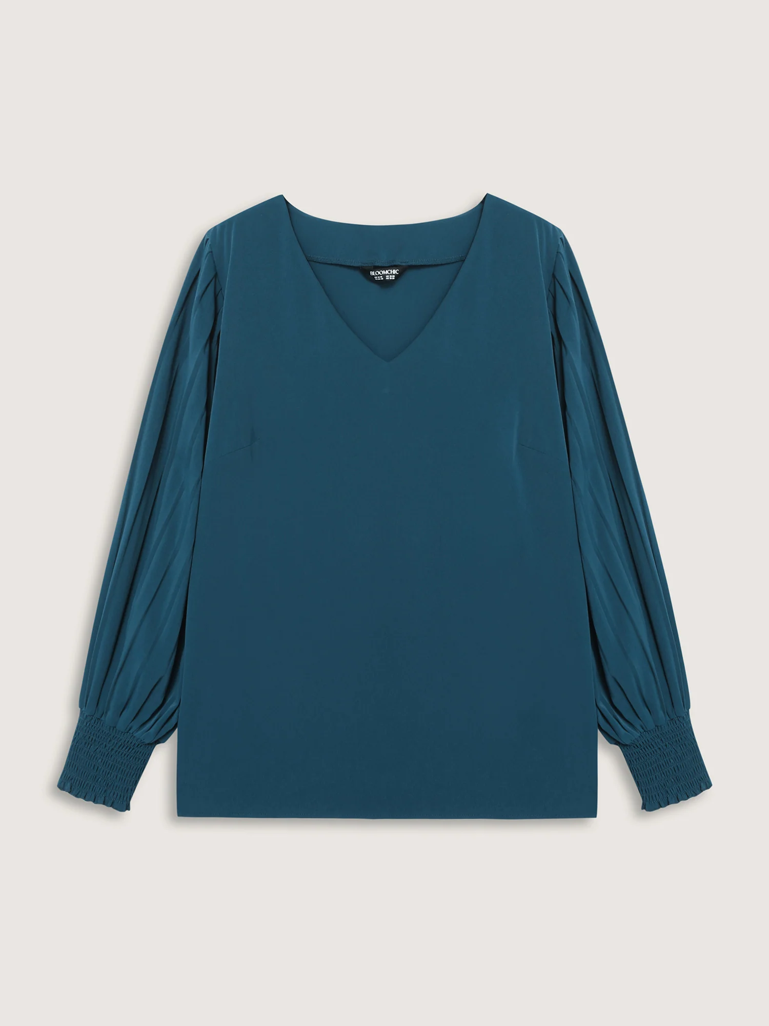 Shirred Cuffs Pleated Sleeve Blouse - Image 5